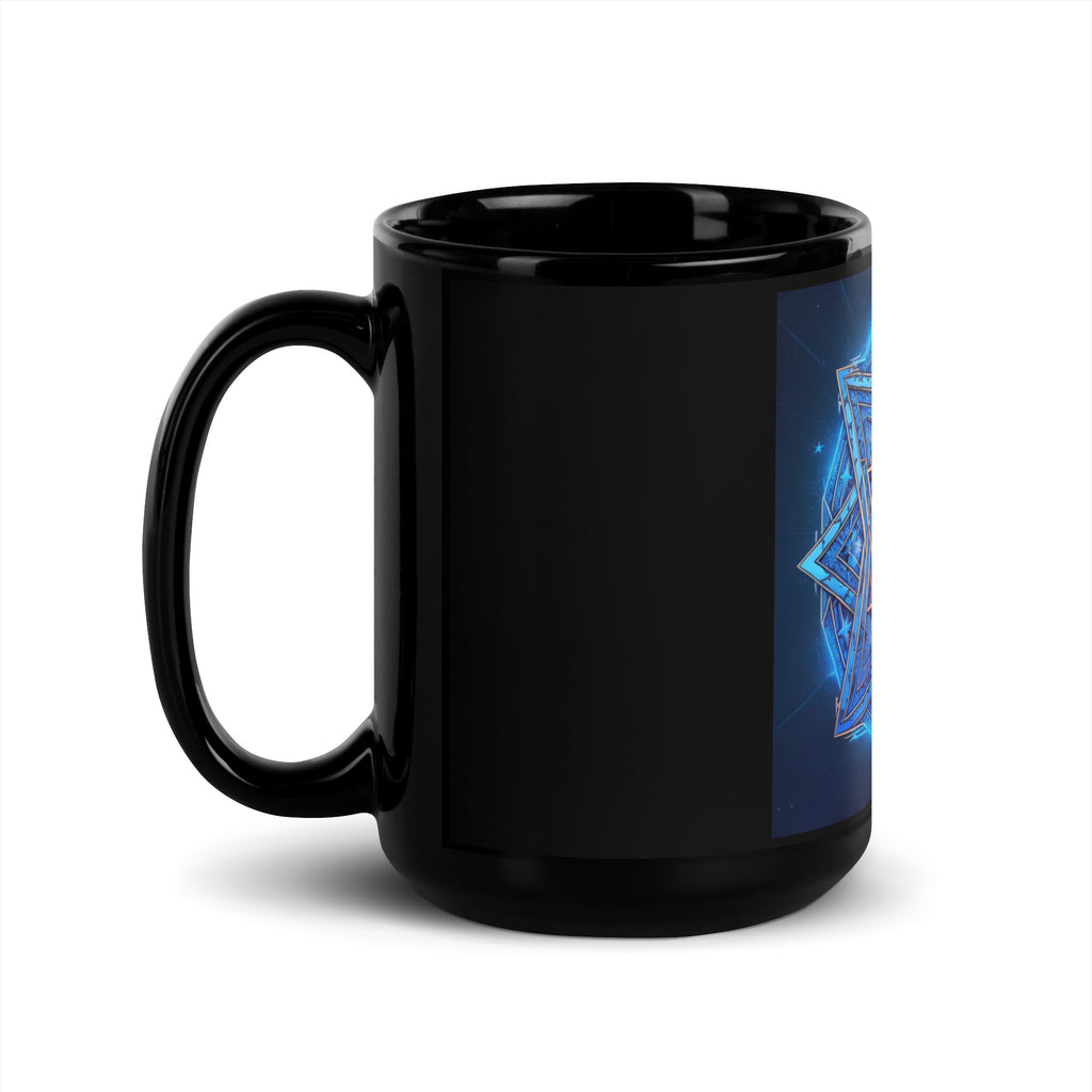 Magic Sound | Star of David | Black Glossy Mug Jouparty