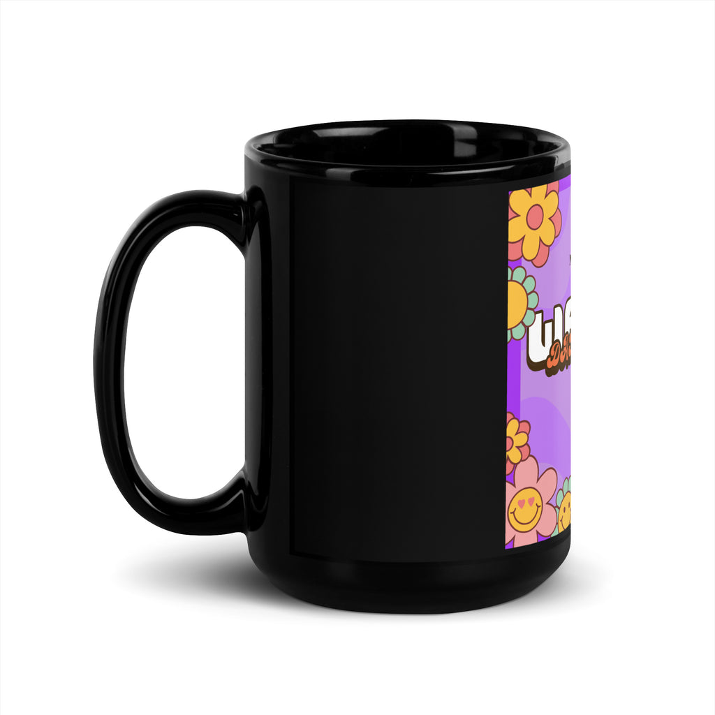 We Will Dance | Retro-Purple Style | Black Glossy Mug