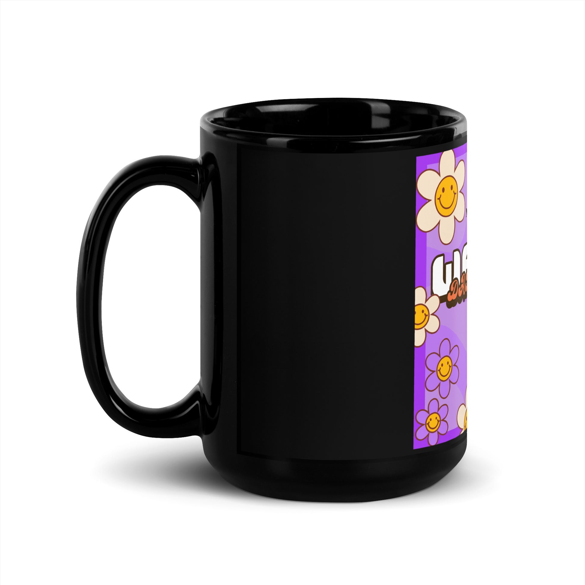 We Will Dance | Retro-Purple Style | Black Glossy Mug Jouparty