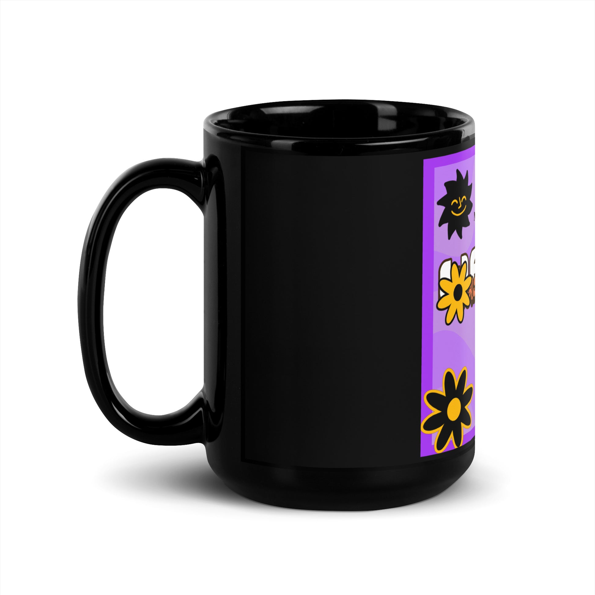 We Will Dance | Retro-Purple Style | Black Glossy Mug