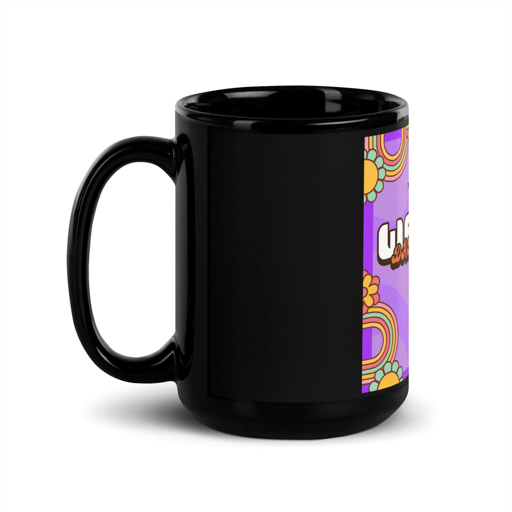 We Will Dance | Retro-Purple Style | Black Glossy Mug Jouparty