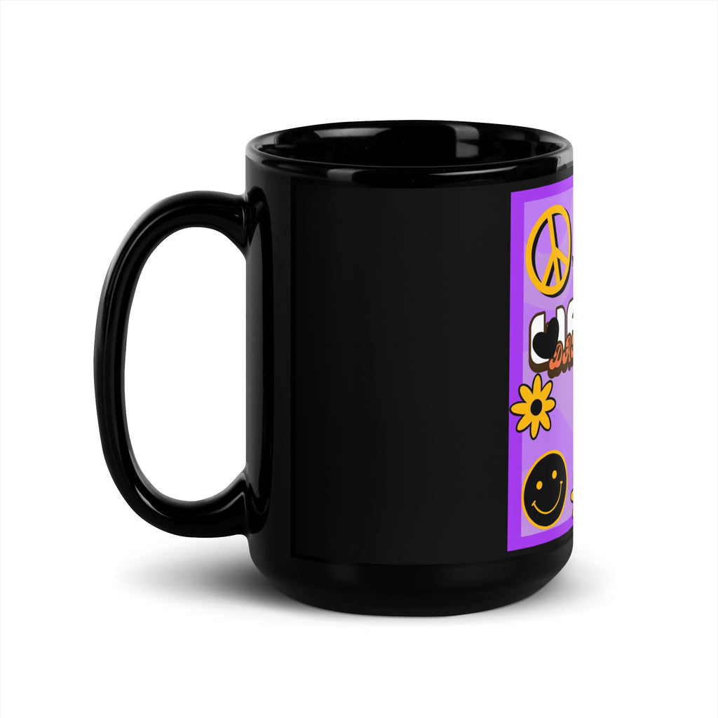We Will Dance | Retro-Purple Style | Black Glossy Mug Jouparty