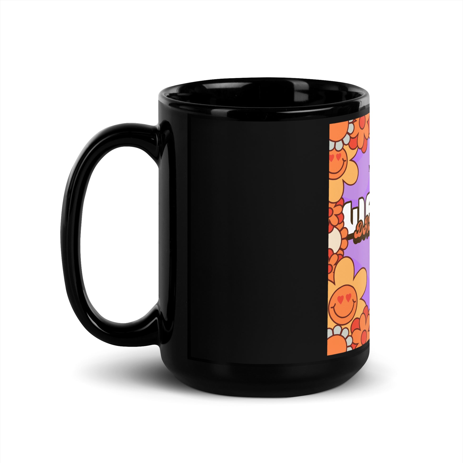 We Will Dance | Retro-Purple Style | Black Glossy Mug Jouparty