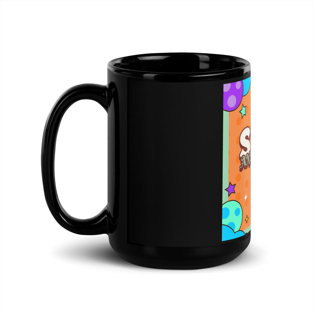 Antisemitism | Retro-Orange Style | Black Glossy Mug Jouparty