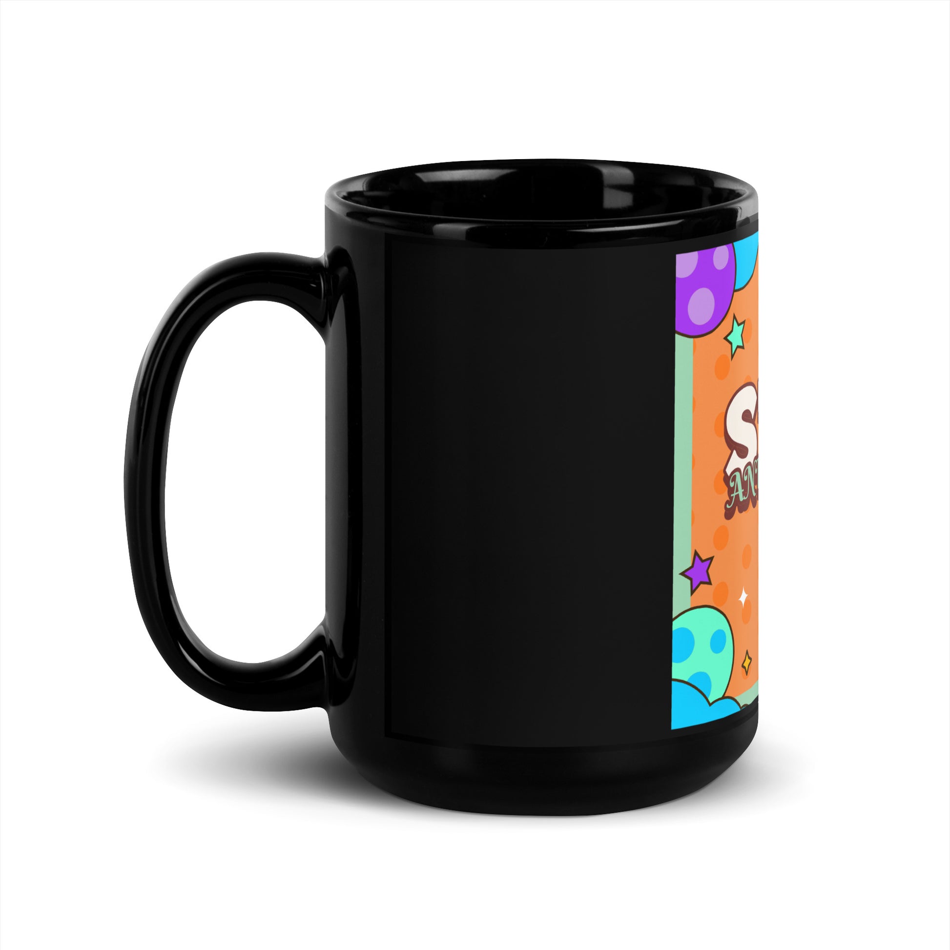 Antisemitism | Retro-Orange Style | Black Glossy Mug Jouparty