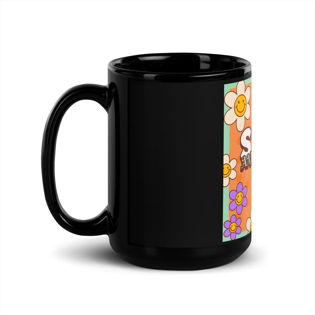 Antisemitism | Retro-Orange Style | Black Glossy Mug Jouparty