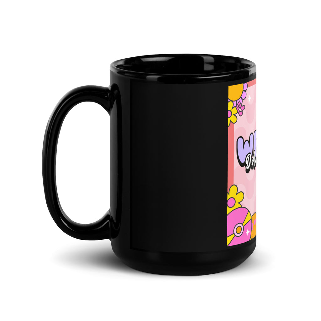 We Will Dance | Retro-Pink Style | Black Glossy Mug Jouparty