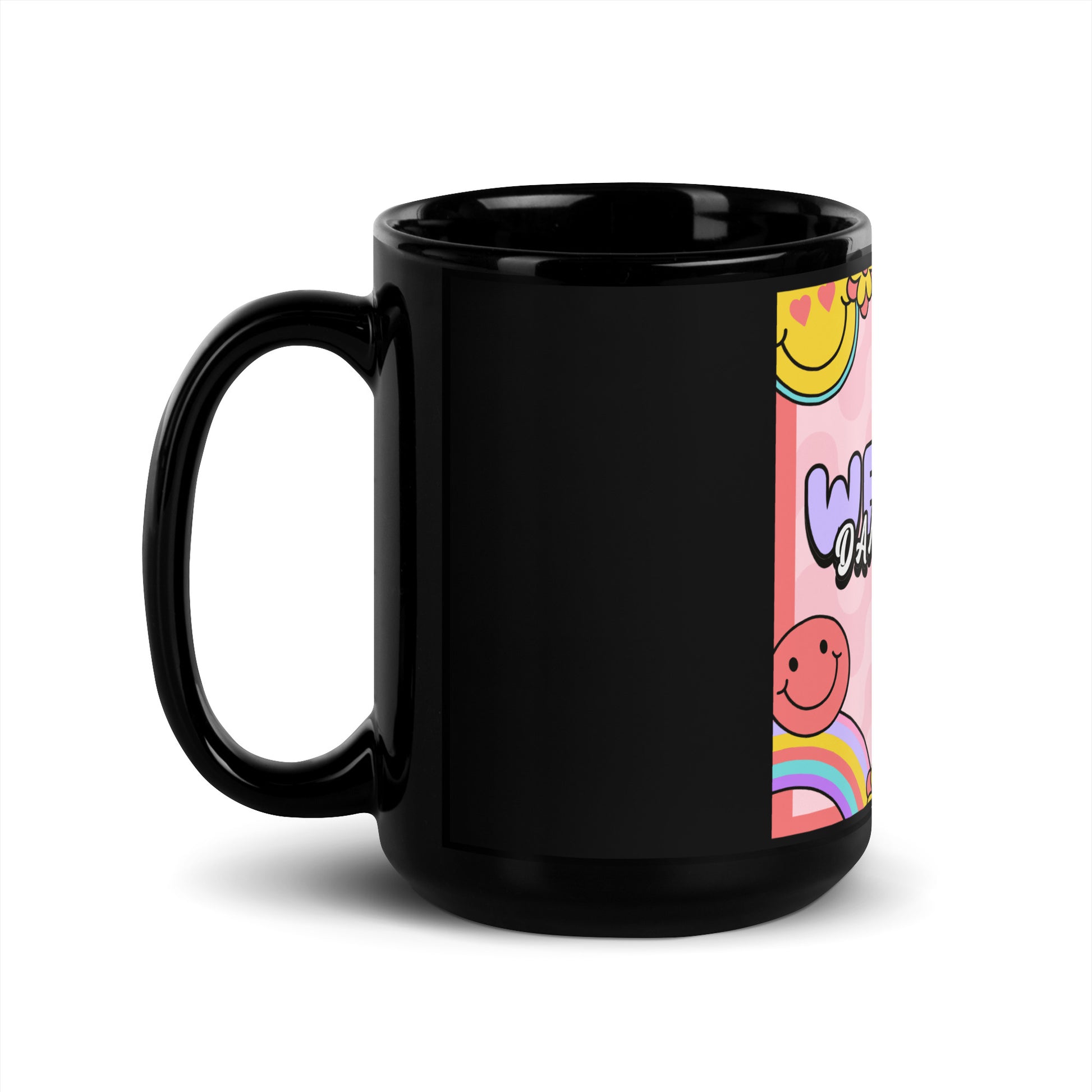 We Will Dance | Retro-Pink Style | Black Glossy Mug Jouparty