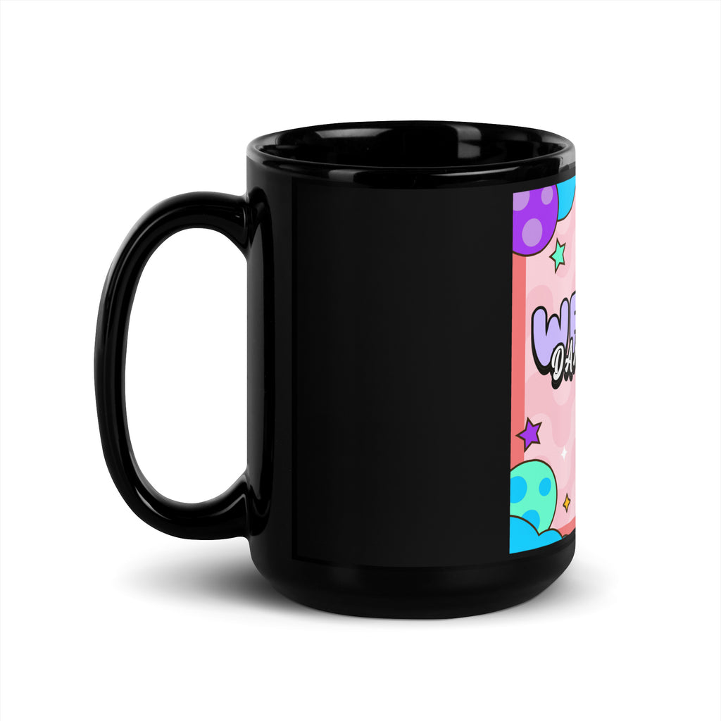 We Will Dance | Retro-Pink Style | Black Glossy Mug Jouparty