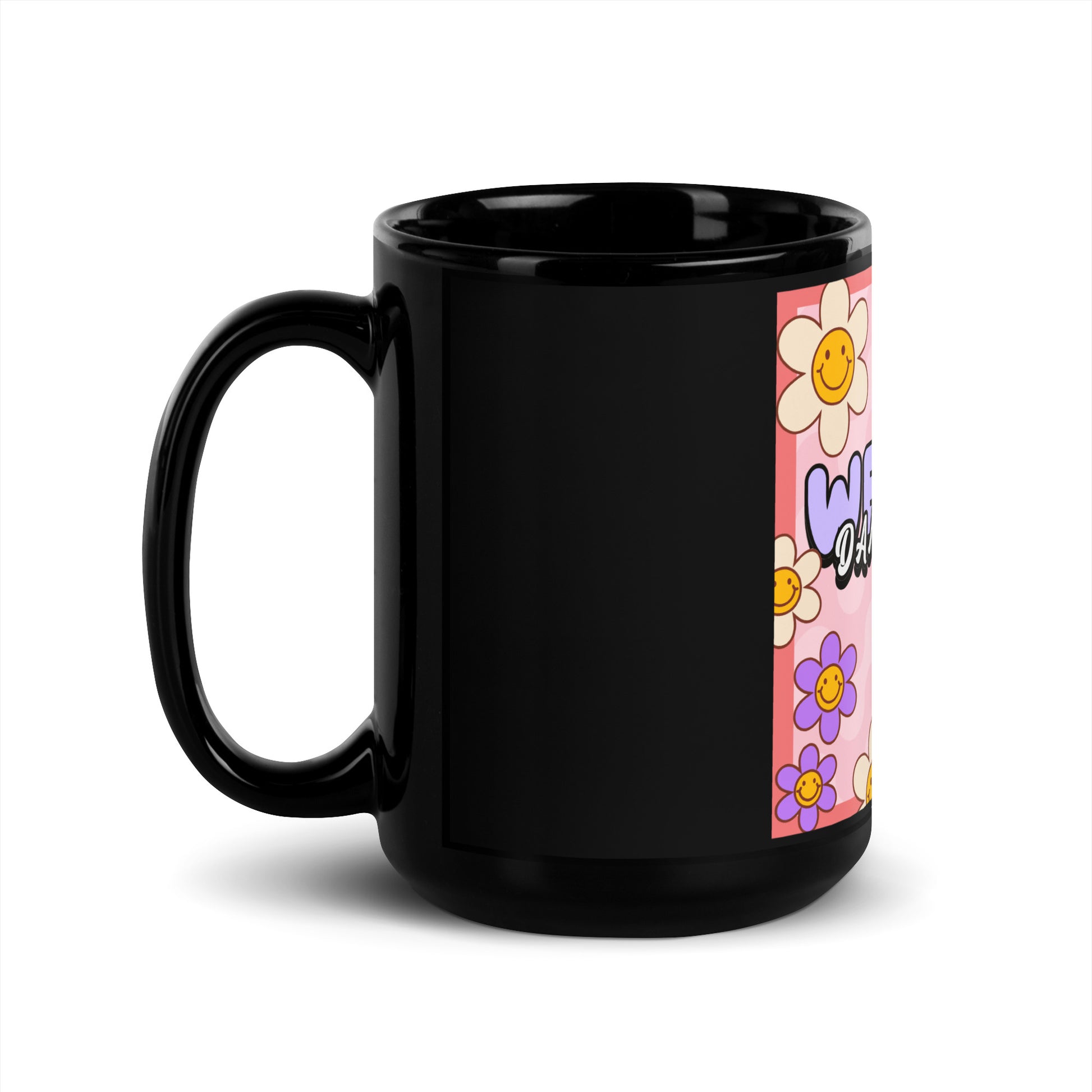 We Will Dance | Retro-Pink Style | Black Glossy Mug Jouparty
