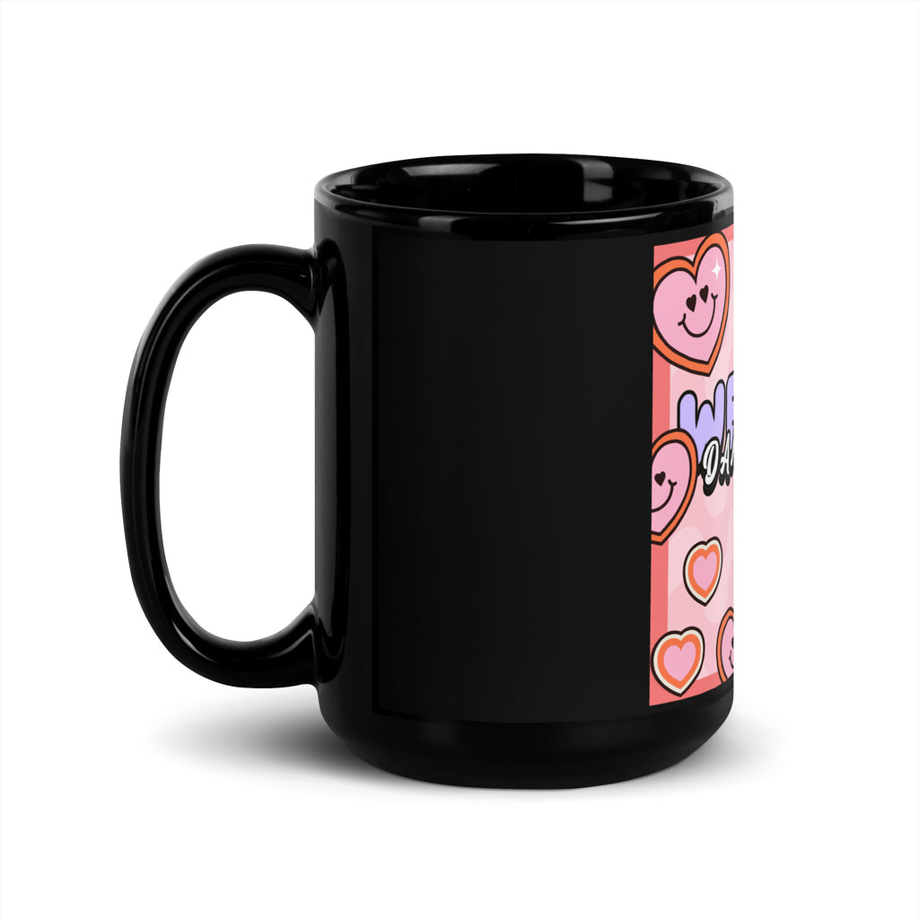 We Will Dance | Retro-Pink Style | Black Glossy Mug Jouparty