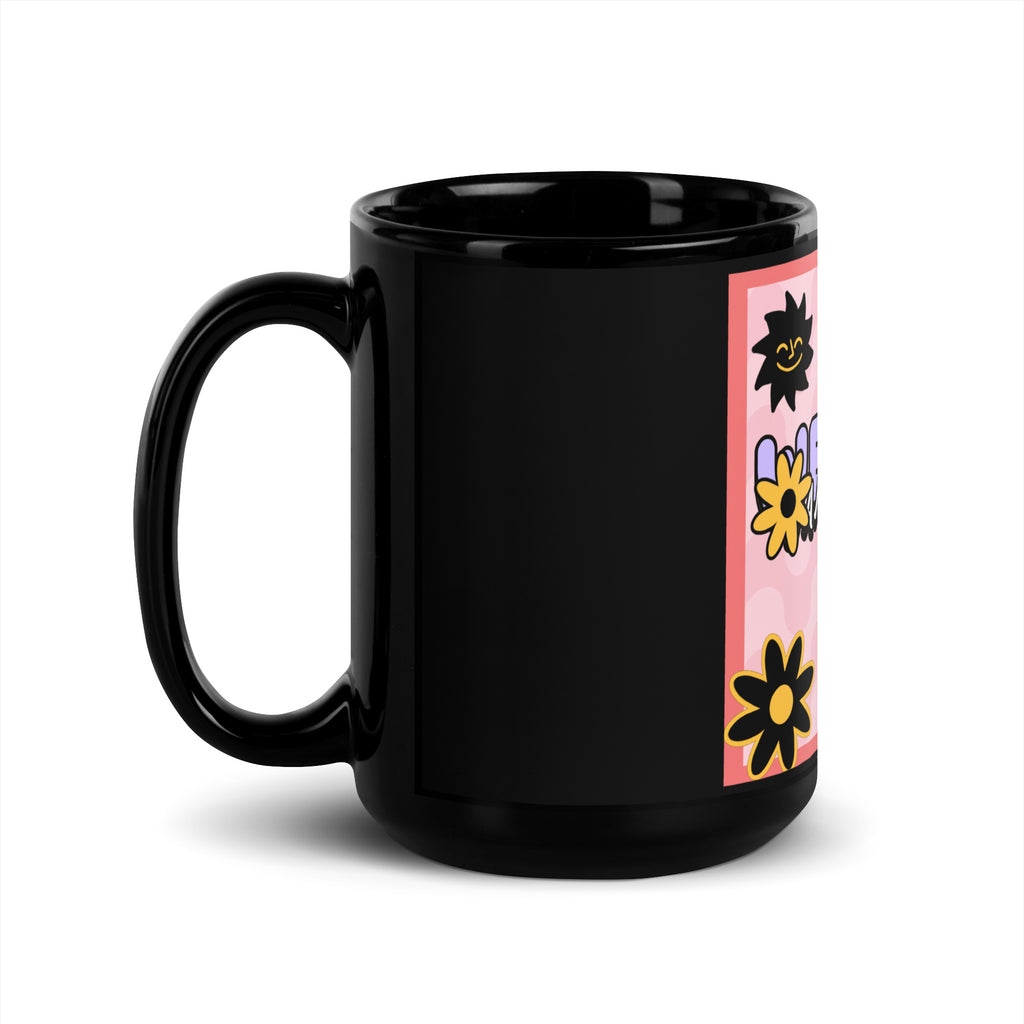 We Will Dance | Retro-Pink Style | Black Glossy Mug