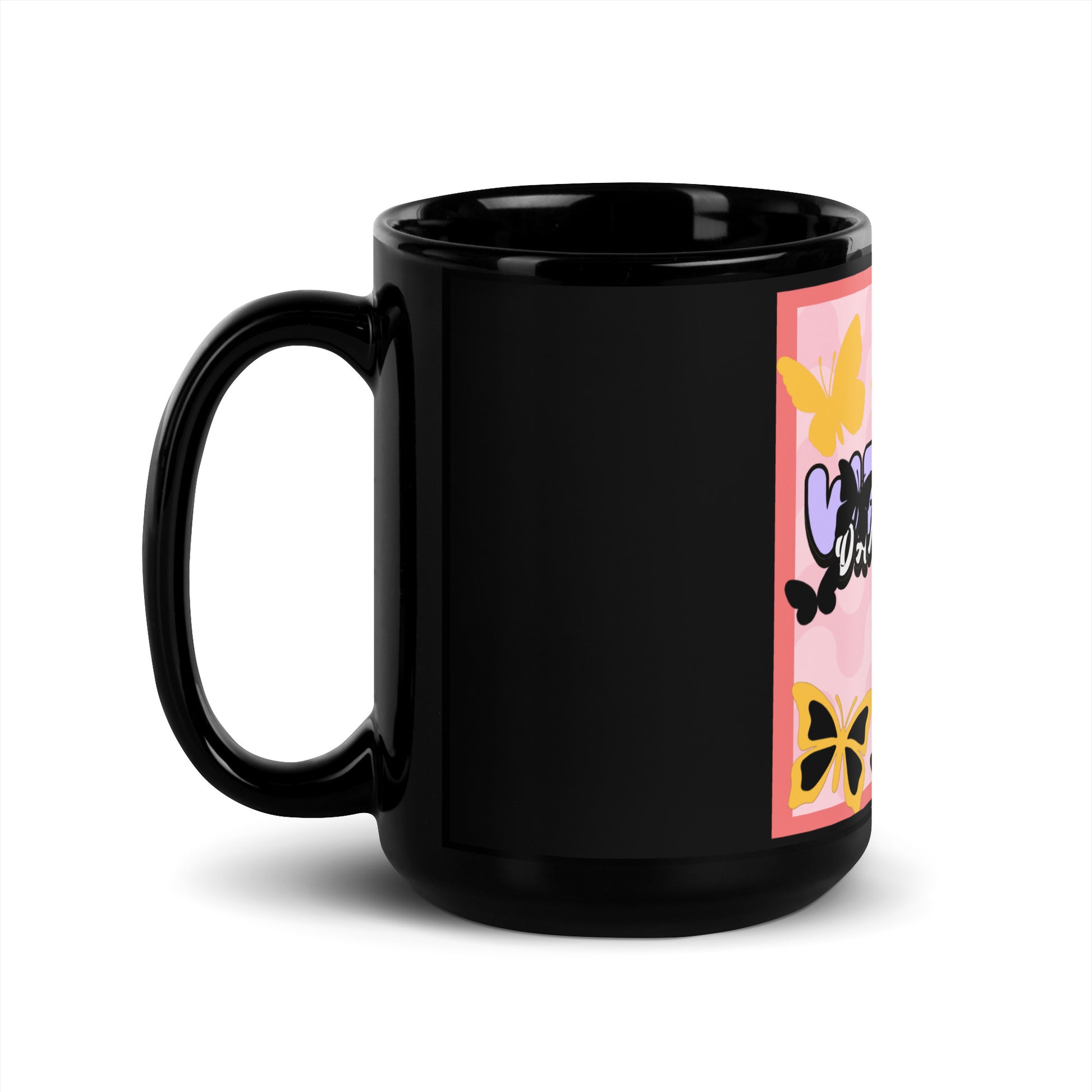 We Will Dance | Retro-Pink Style | Black Glossy Mug
