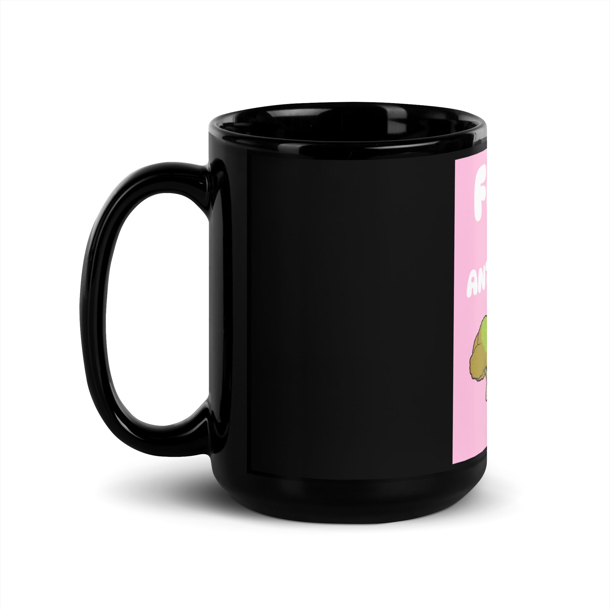 Fries Over Antisemites | Black Glossy Mug