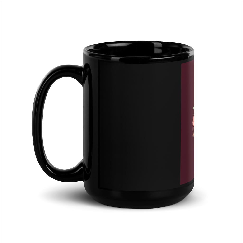 Stop Antisemitism | Plants & Flowers Edition | Black Glossy Mug