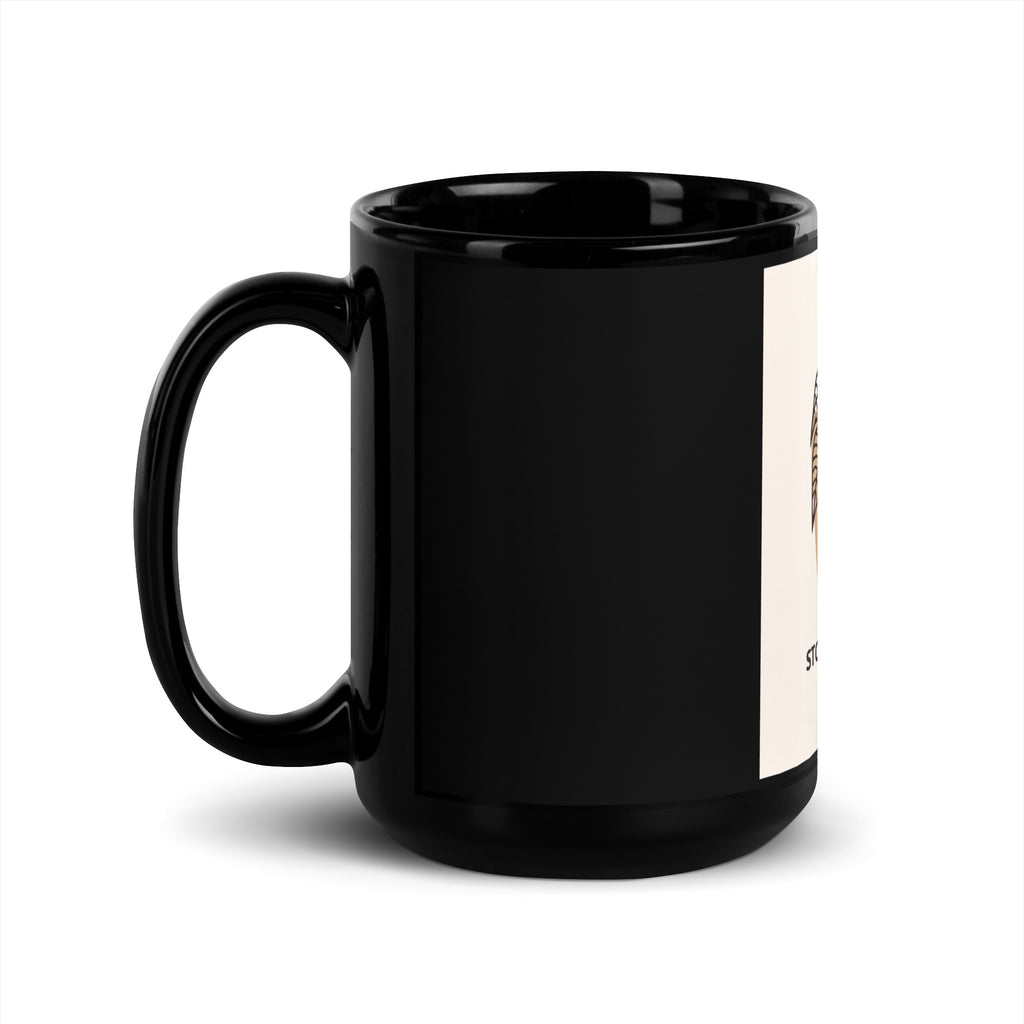 Stop Antisemitism | Plants & Flowers Edition | Black Glossy Mug