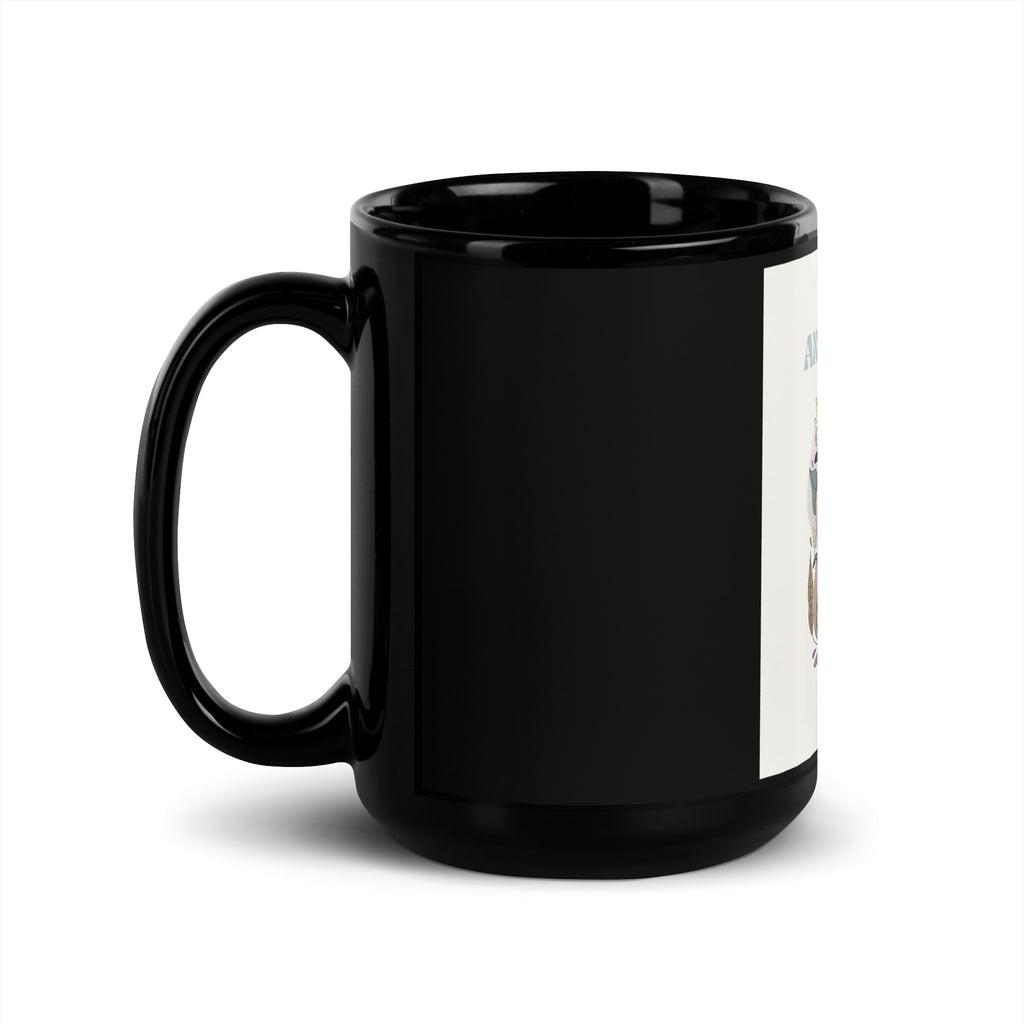 Stop Antisemitism | Plants & Flowers Edition | Black Glossy Mug