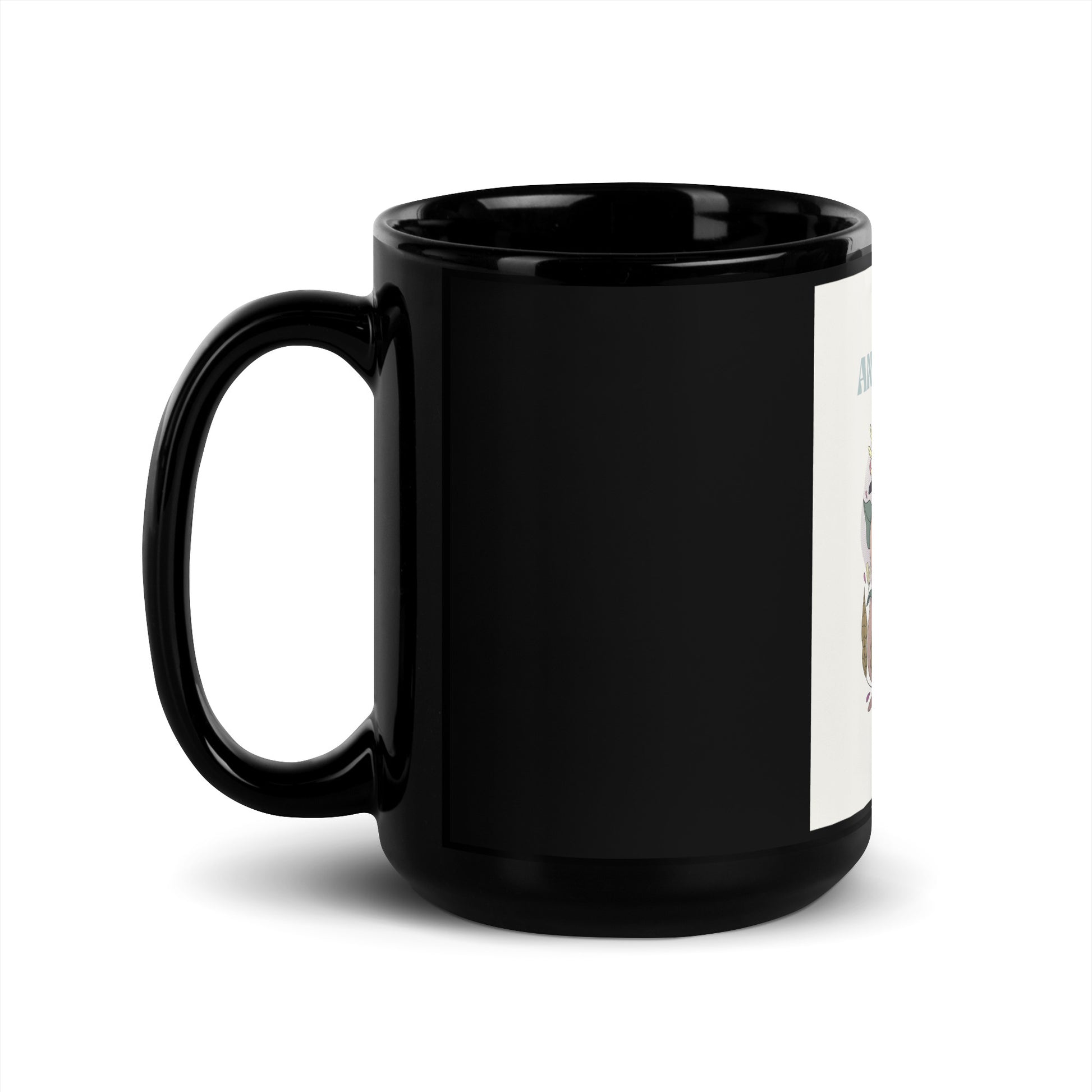 Stop Antisemitism | Plants & Flowers Edition | Black Glossy Mug