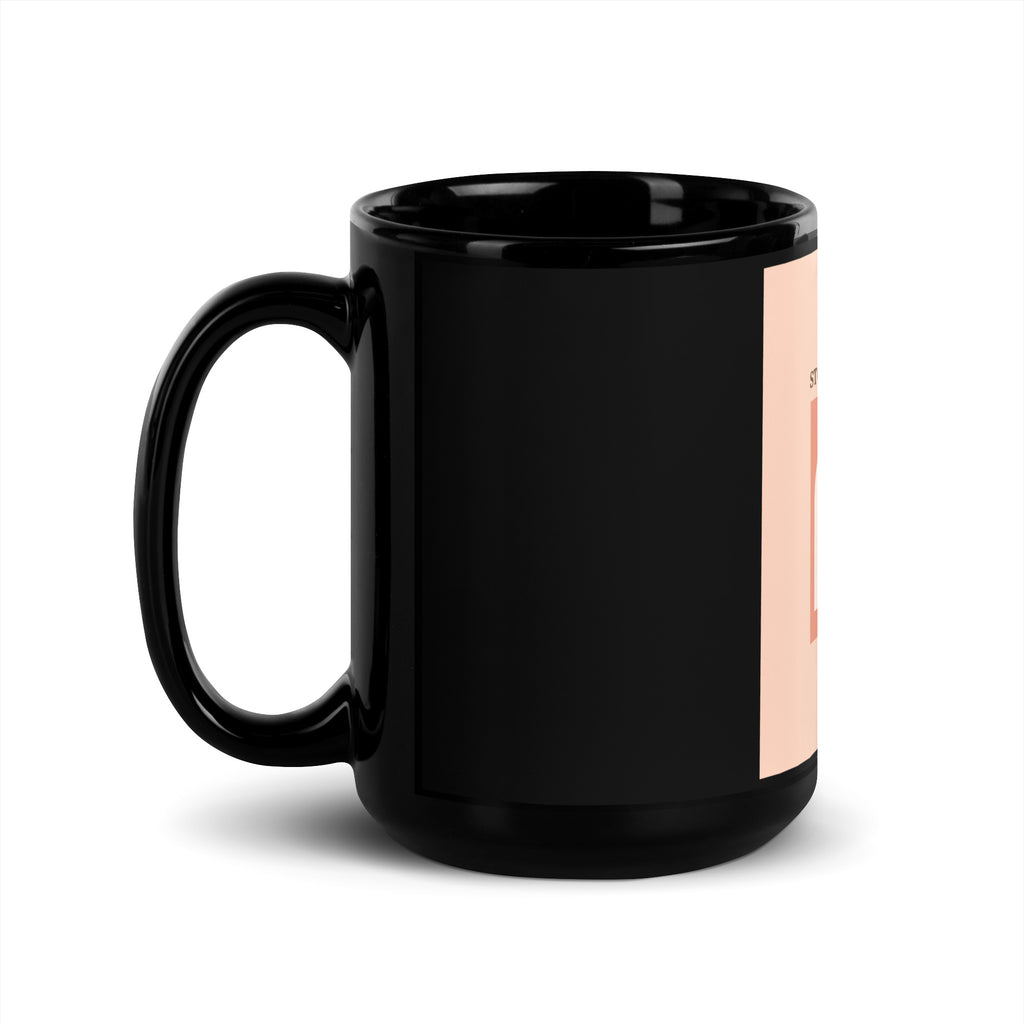 Stop Antisemitism | Plants & Flowers Edition | Black Glossy Mug