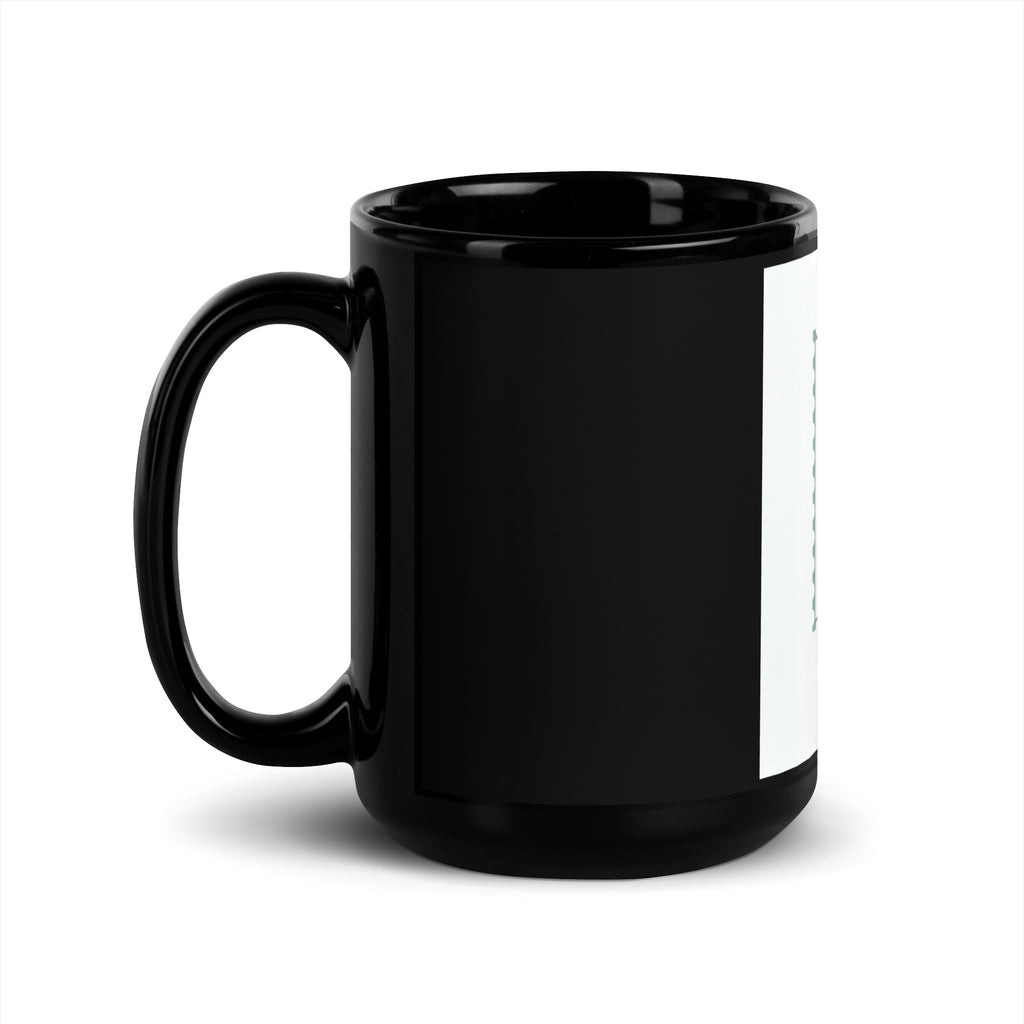 Stop Antisemitism | Plants & Flowers Edition | Black Glossy Mug
