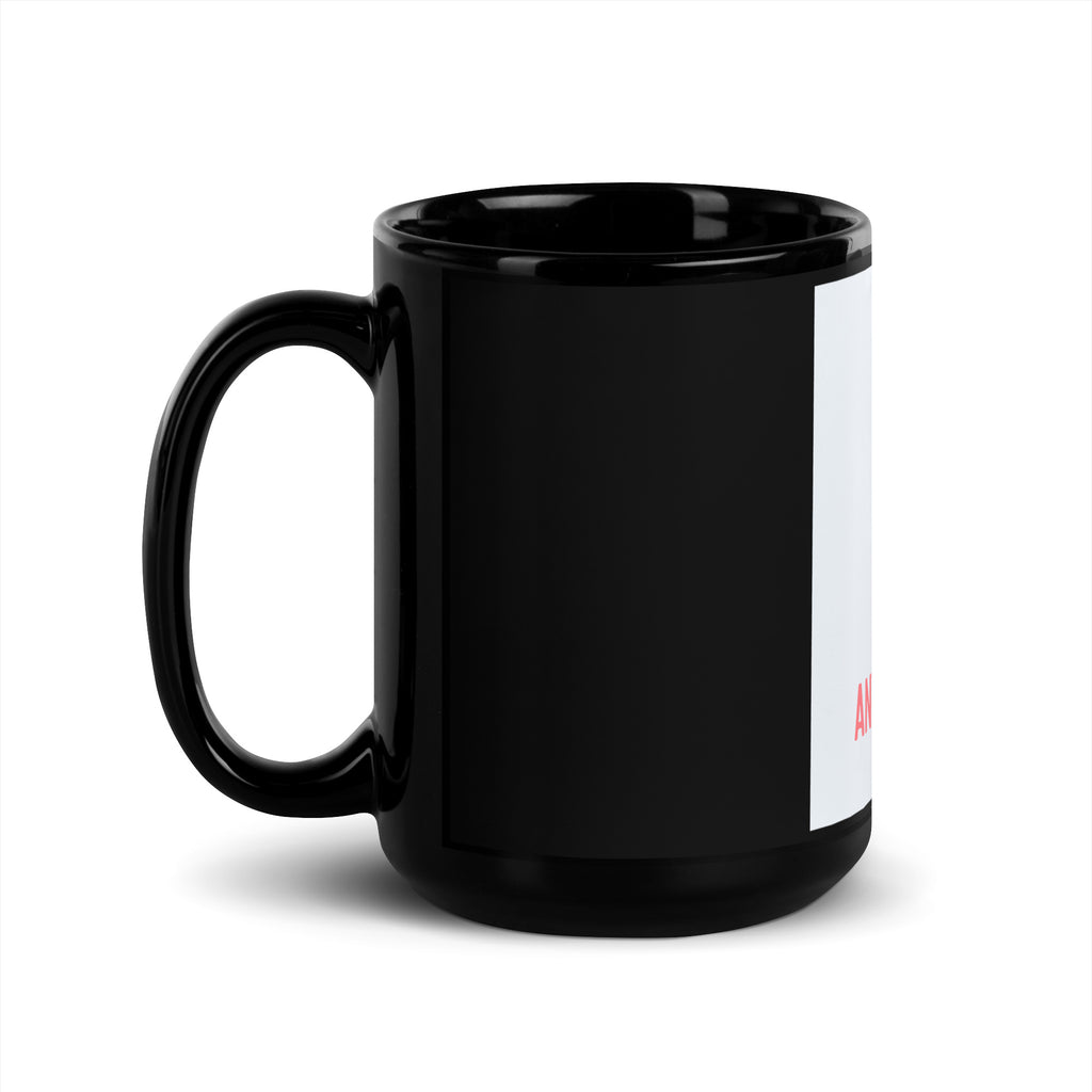 Stop Antisemitism | Plants & Flowers Edition | Black Glossy Mug