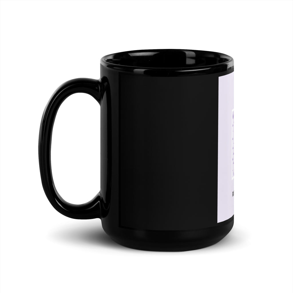 Stop Antisemitism | Plants & Flowers Edition | Black Glossy Mug