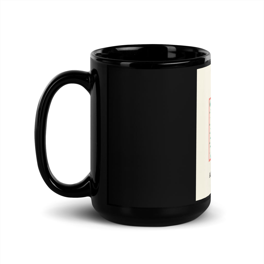 Stop Antisemitism | Plants & Flowers Edition | Black Glossy Mug