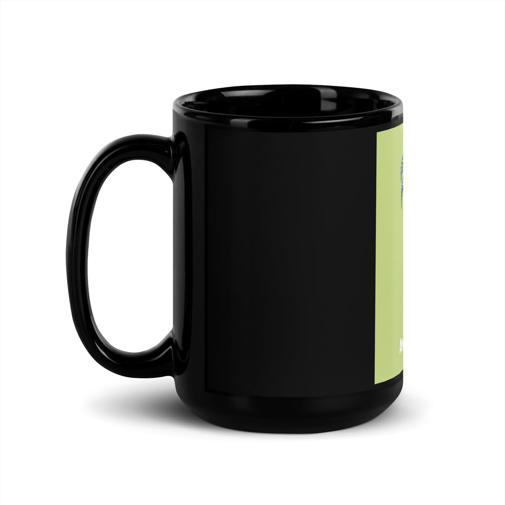 Stop Antisemitism | Plants & Flowers Edition | Black Glossy Mug