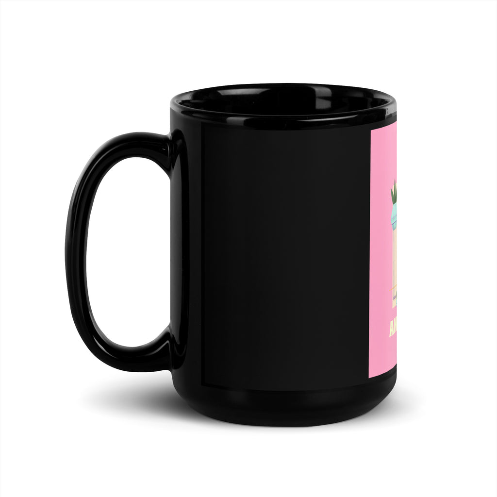 Stop Antisemitism | Plants & Flowers Edition | Black Glossy Mug