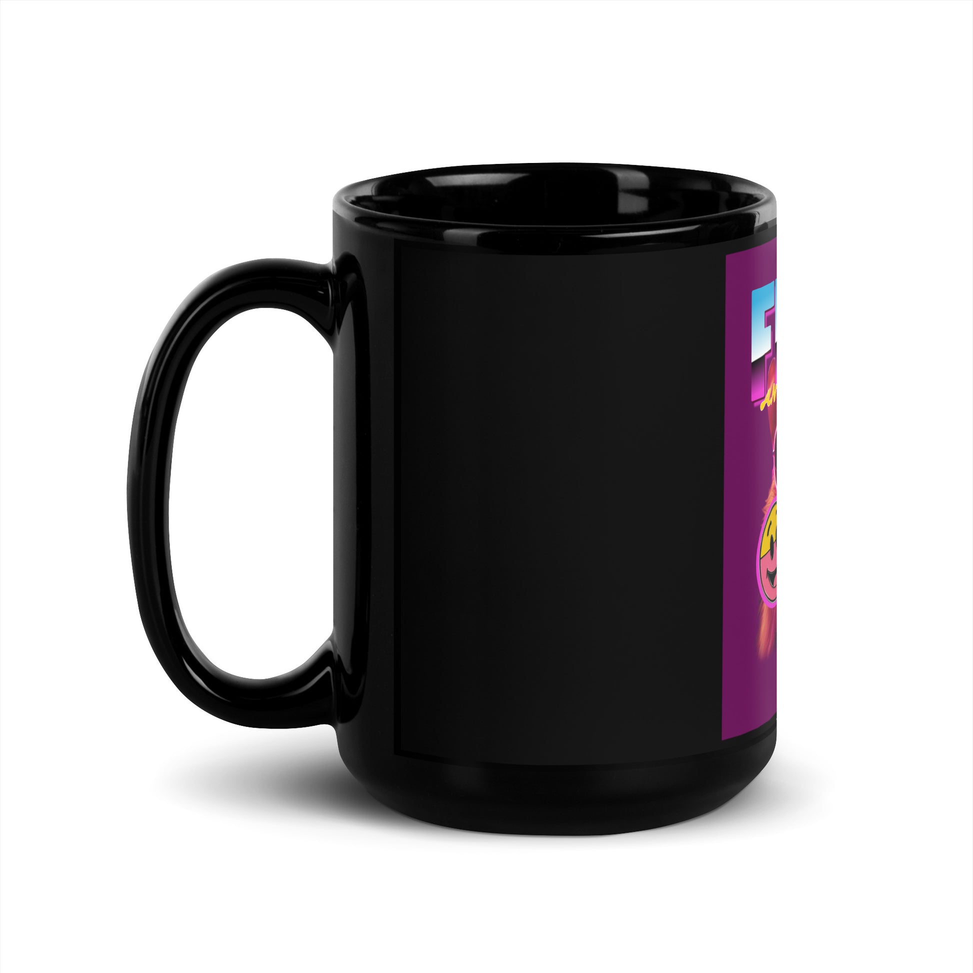 Retro Neon Animal | Fight Antisemitism | Black Glossy Mug