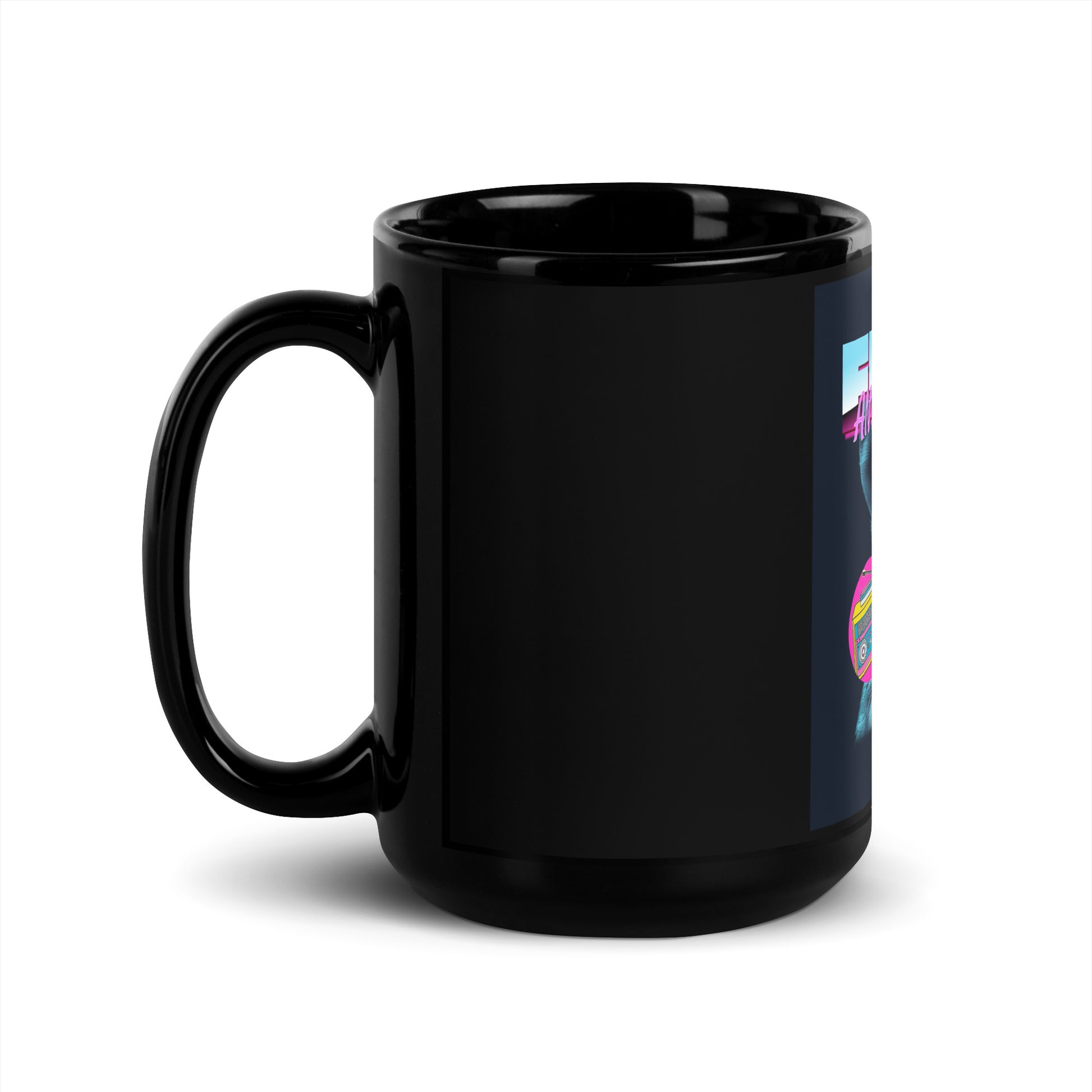 Retro Neon Animal | Fight Antisemitism | Black Glossy Mug