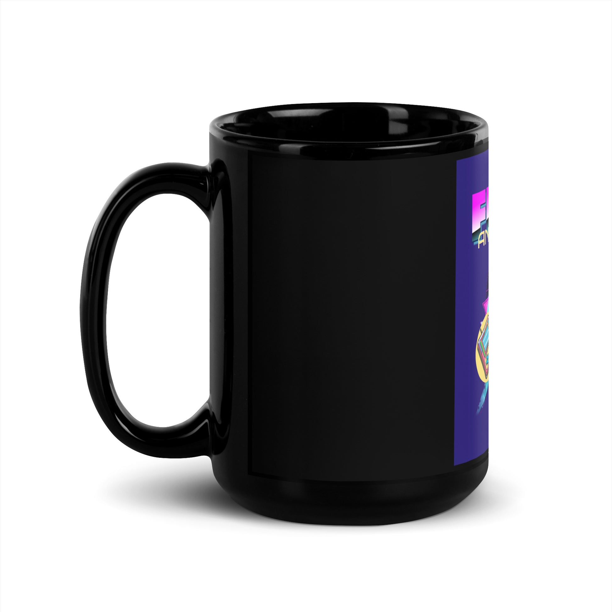 Retro Neon Animal | Fight Antisemitism | Black Glossy Mug
