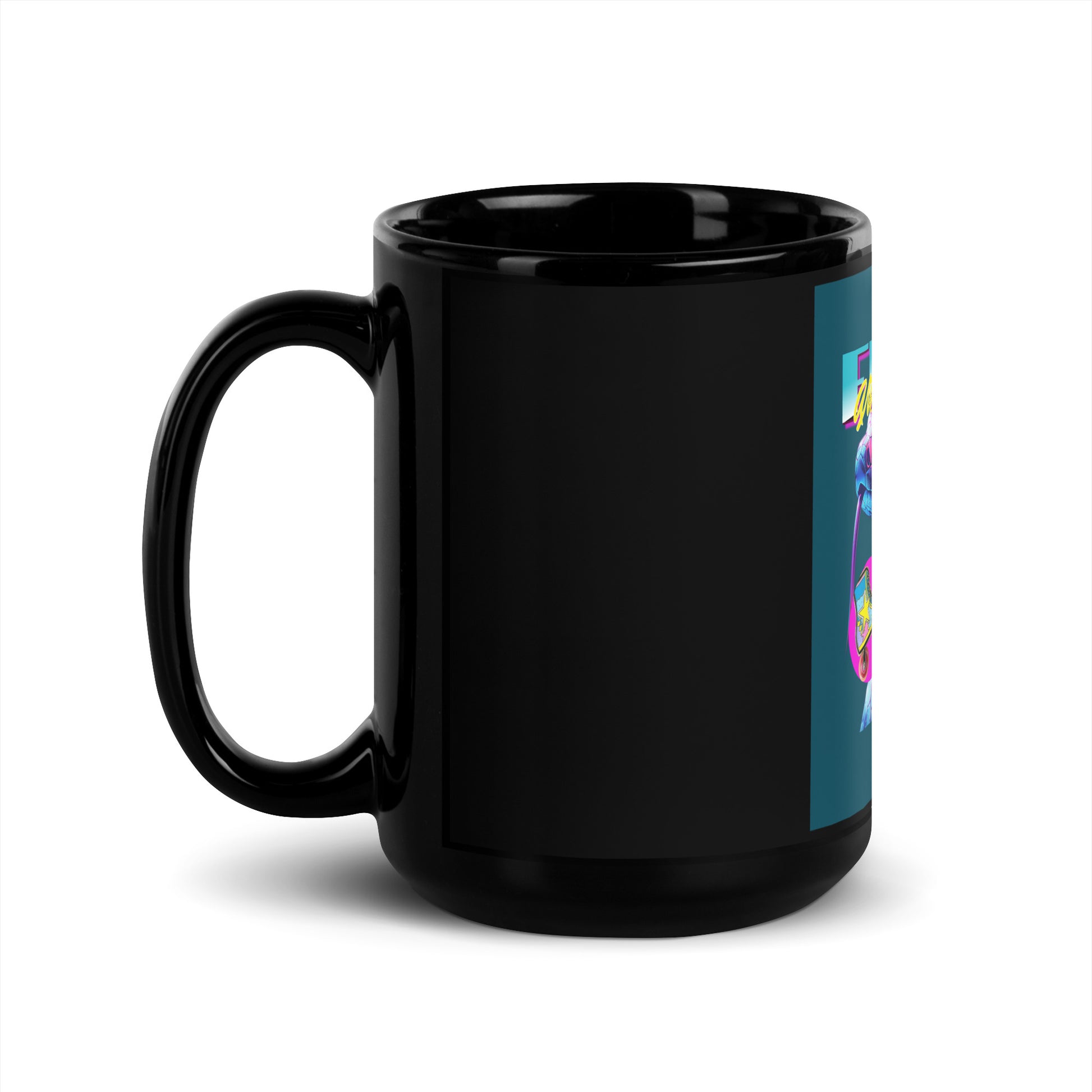 Retro Neon Animal | Fight Antisemitism | Black Glossy Mug