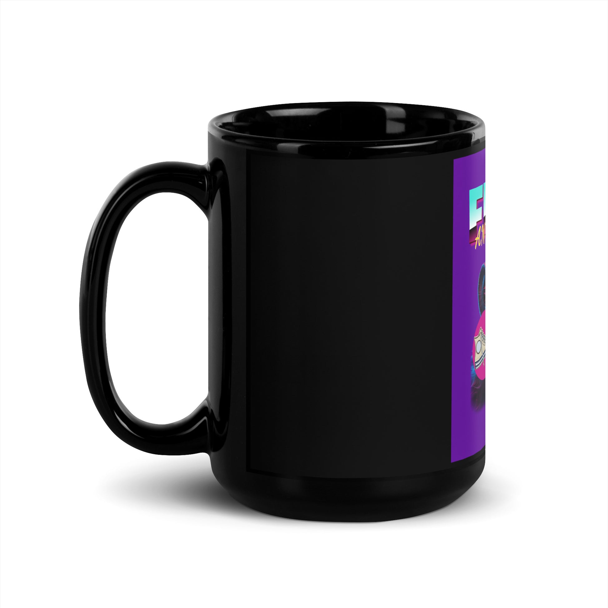 Retro Neon Animal | Fight Antisemitism | Black Glossy Mug