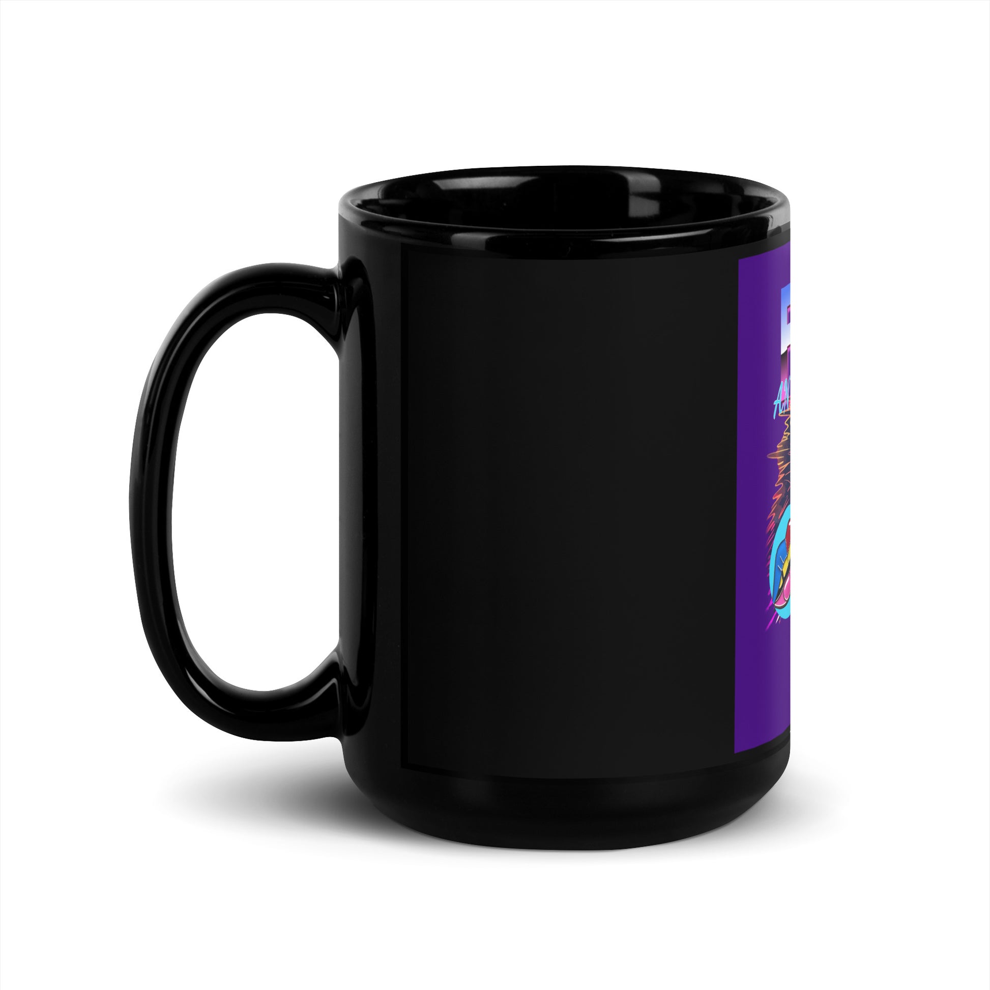 Retro Neon Animal | Fight Antisemitism | Black Glossy Mug