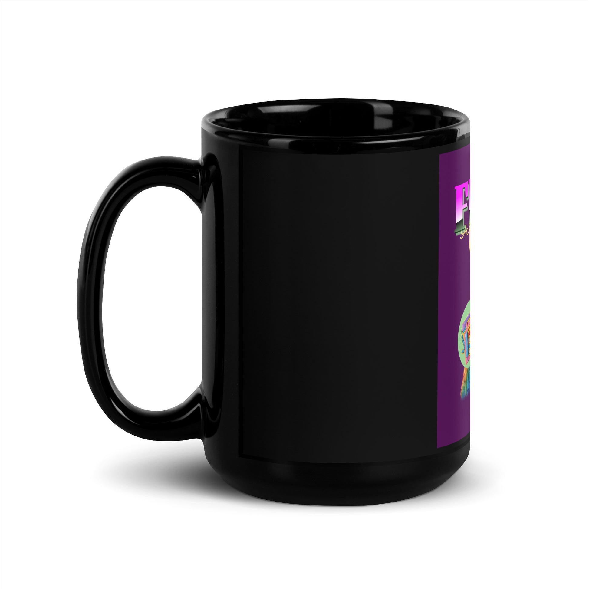 Retro Neon Animal | Fight Antisemitism | Black Glossy Mug