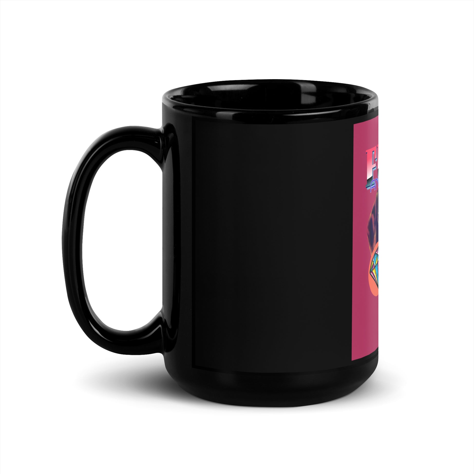 Retro Neon Animal | Fight Antisemitism | Black Glossy Mug