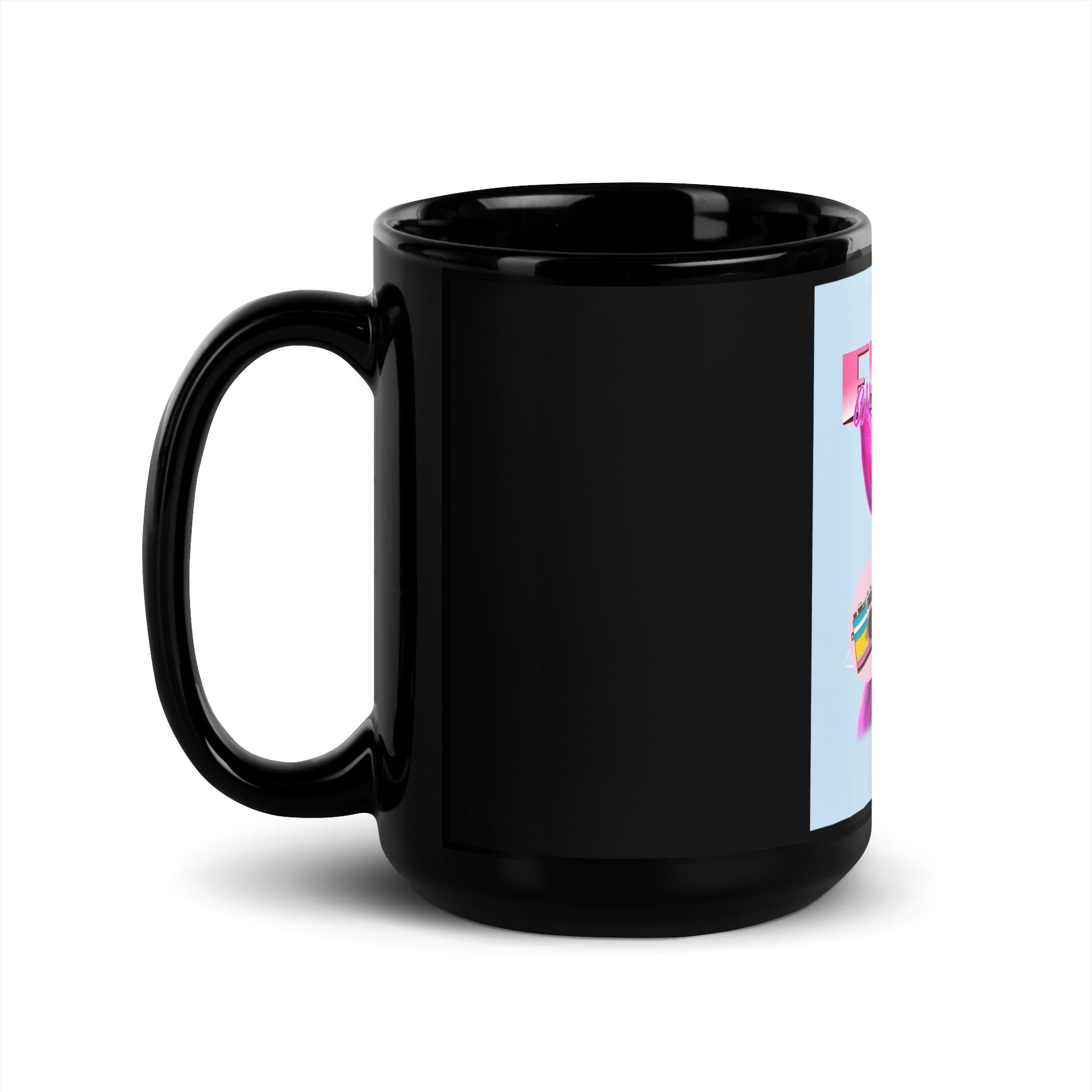 Retro Neon Animal | Fight Antisemitism | Black Glossy Mug