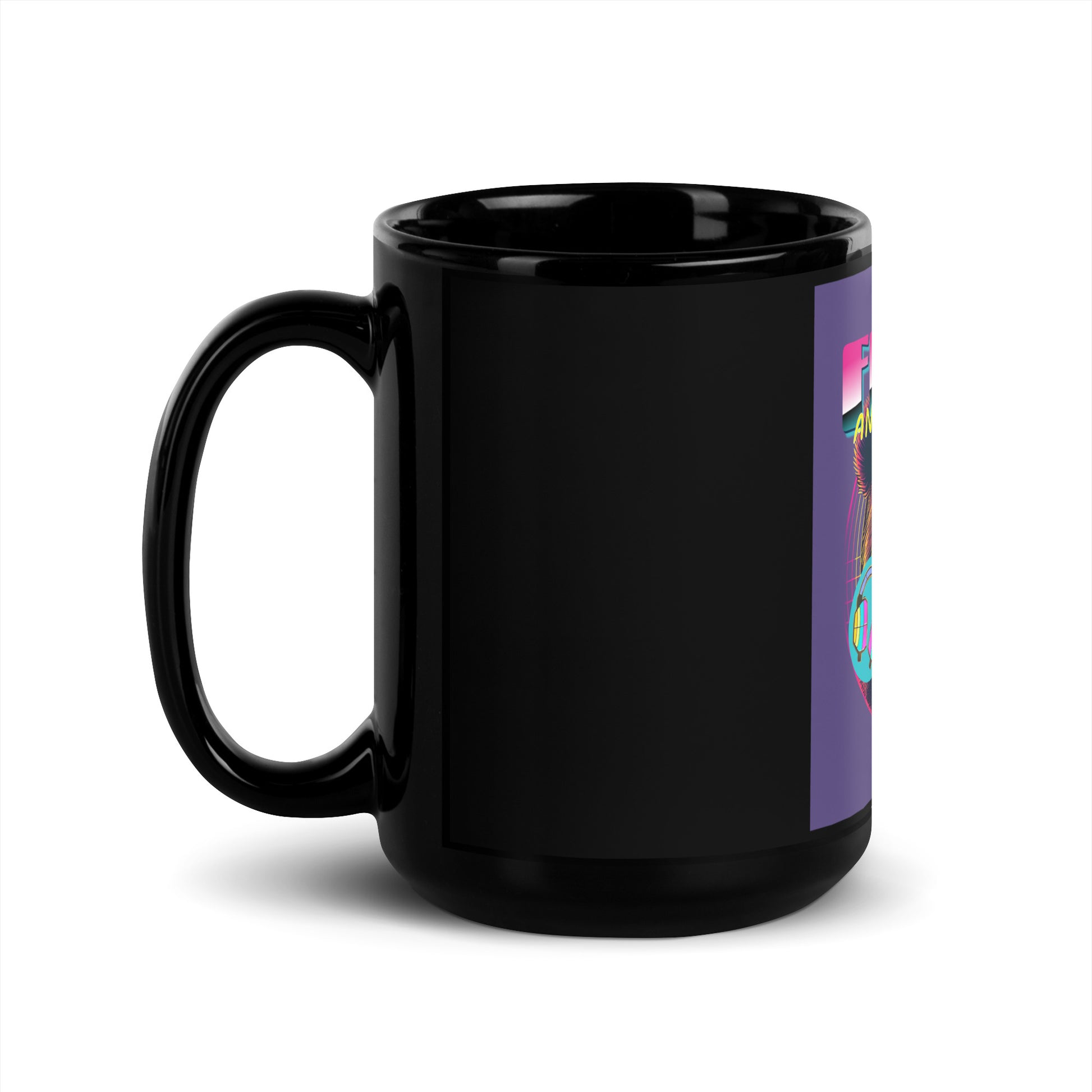 Retro Neon Animal | Fight Antisemitism | Black Glossy Mug