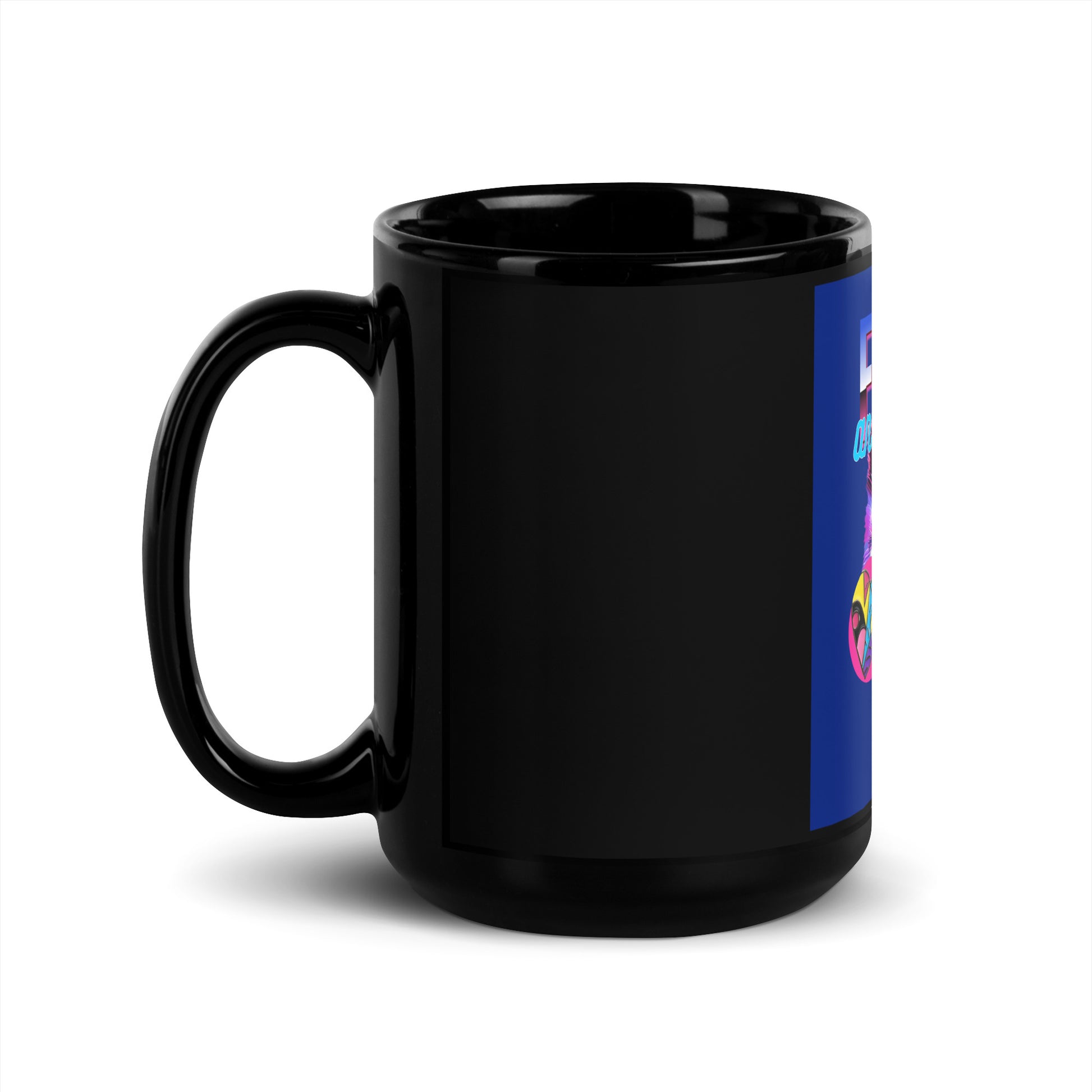 Retro Neon Animal | Fight Antisemitism | Black Glossy Mug