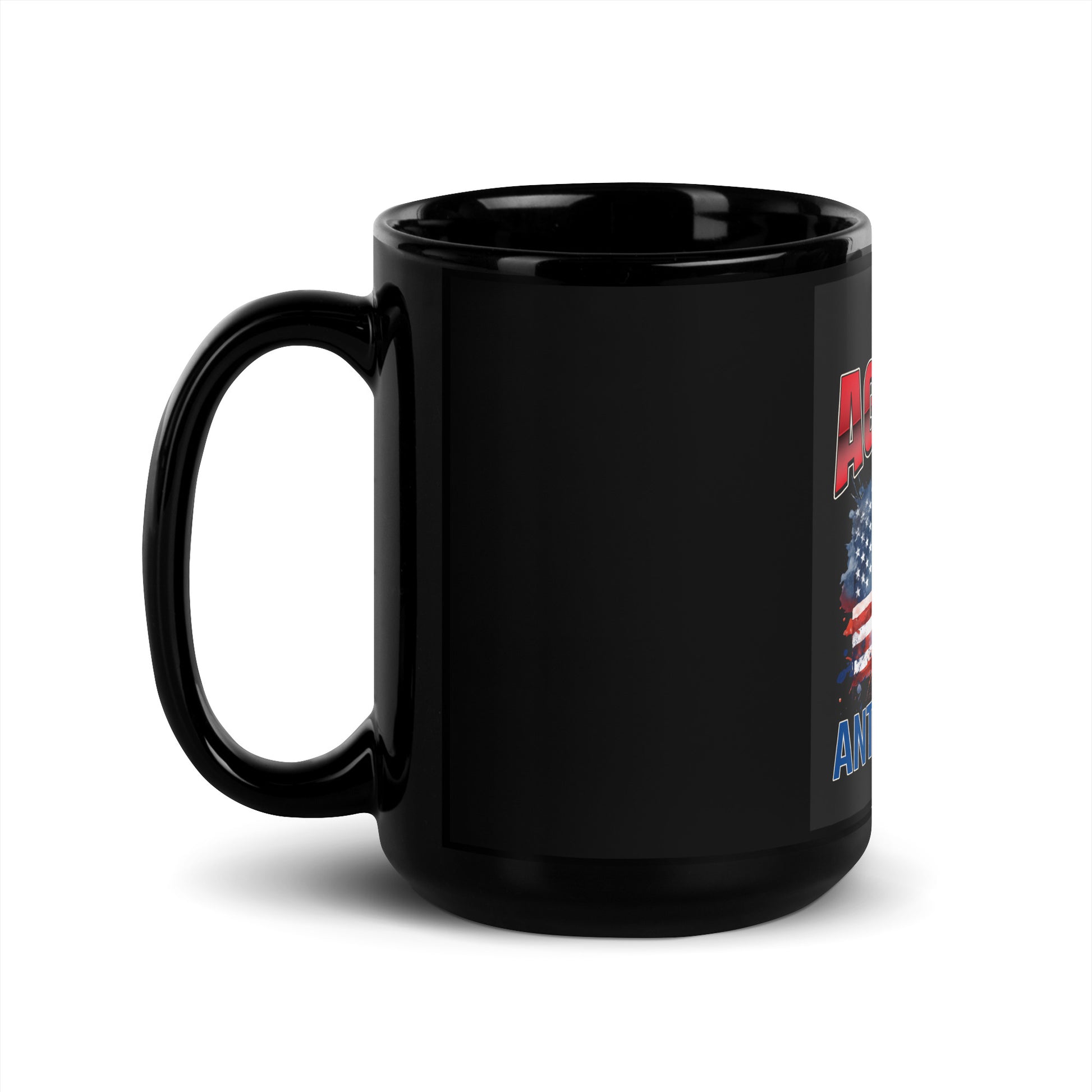 USA Edition | United Against Antisemitism | Black Glossy Mug