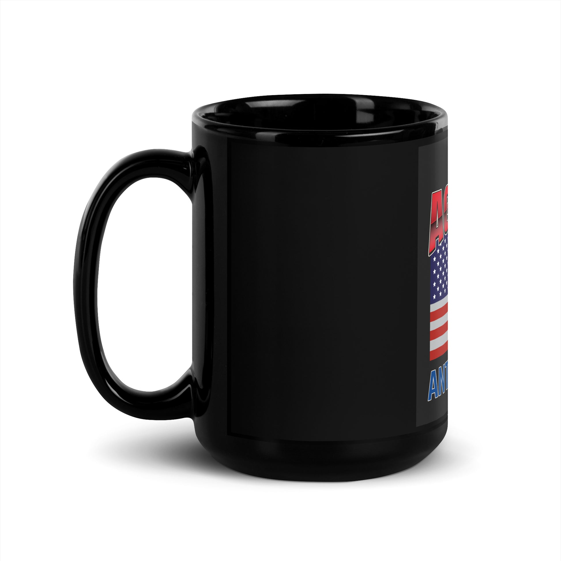 USA Edition | United Against Antisemitism | Black Glossy Mug