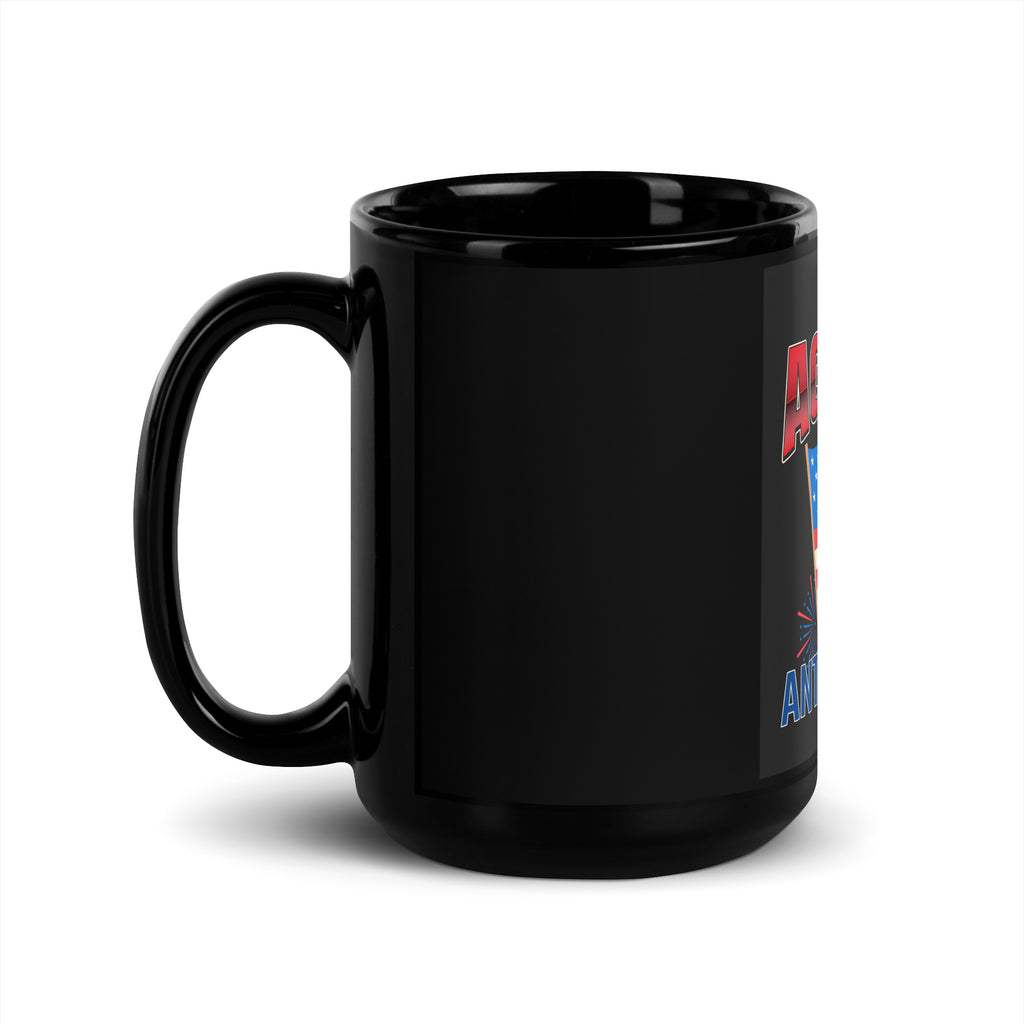 USA Edition | United Against Antisemitism | Black Glossy Mug