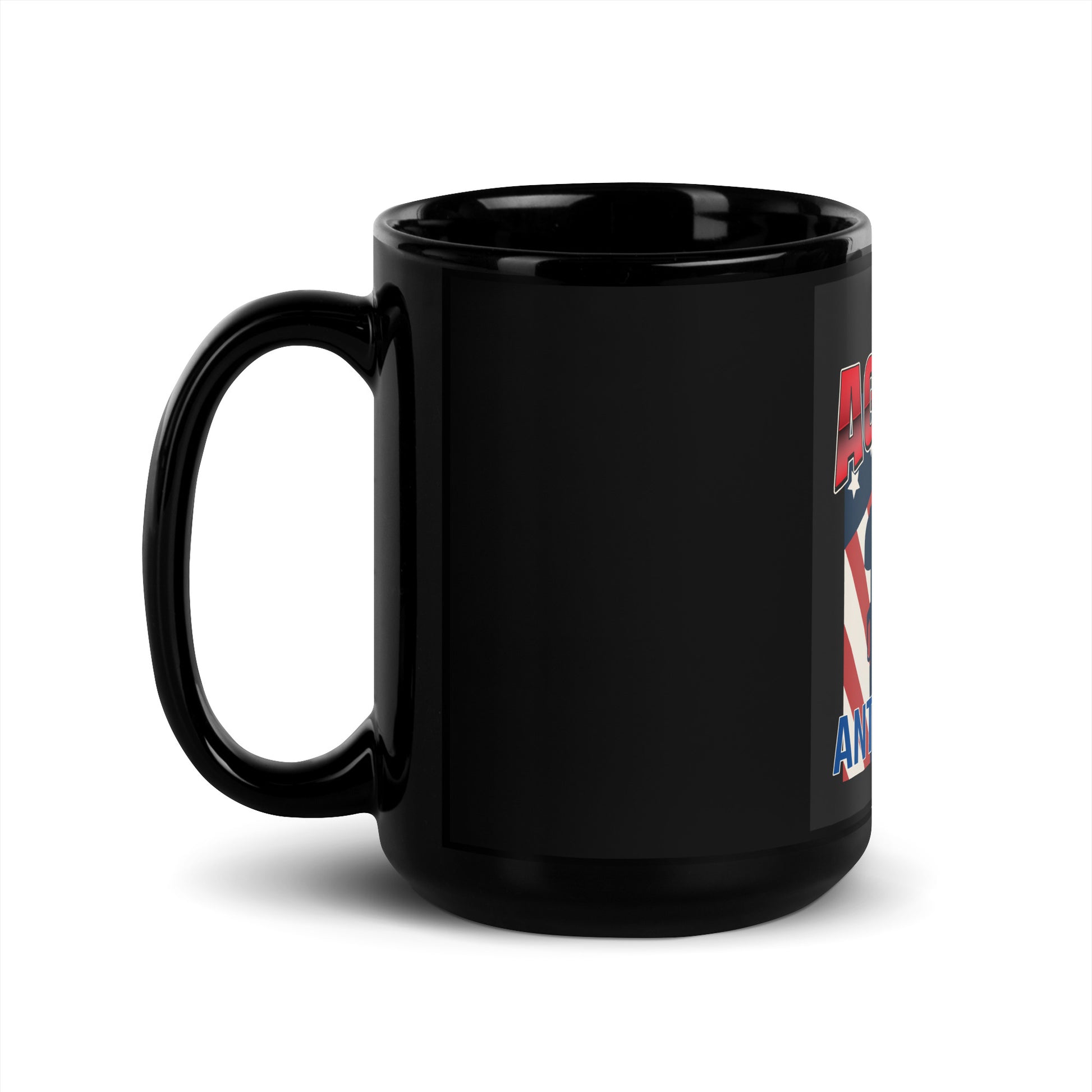 USA Edition | United Against Antisemitism | Black Glossy Mug
