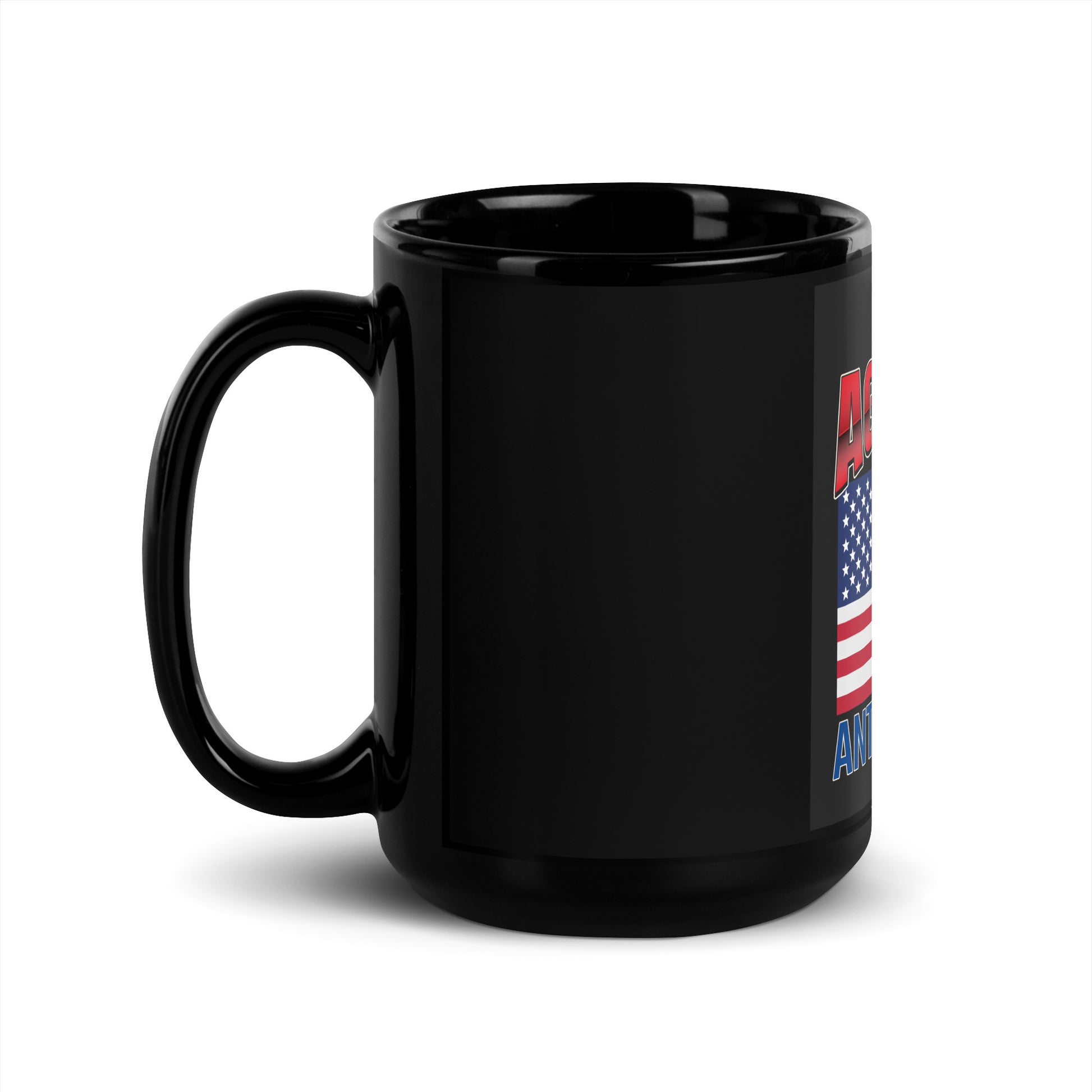 USA Edition | United Against Antisemitism | Black Glossy Mug