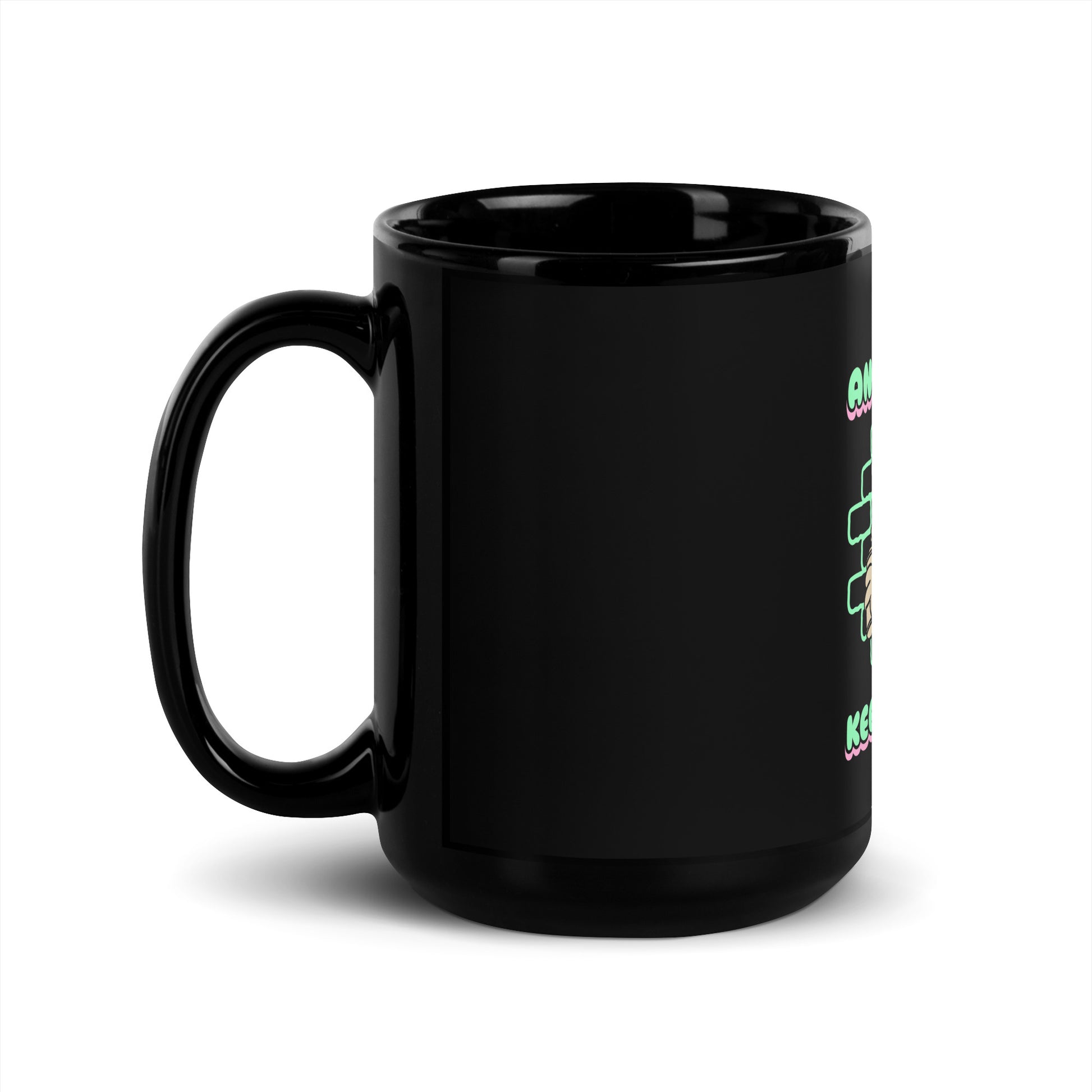 Streetart Graffiti Cartoon | Antisemitism | Black Glossy Mug