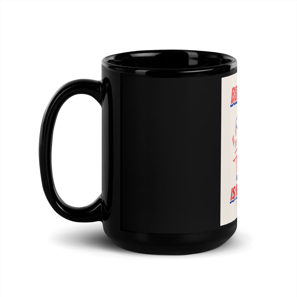 Streetart Graffiti Cartoon | Antisemitism | Black Glossy Mug