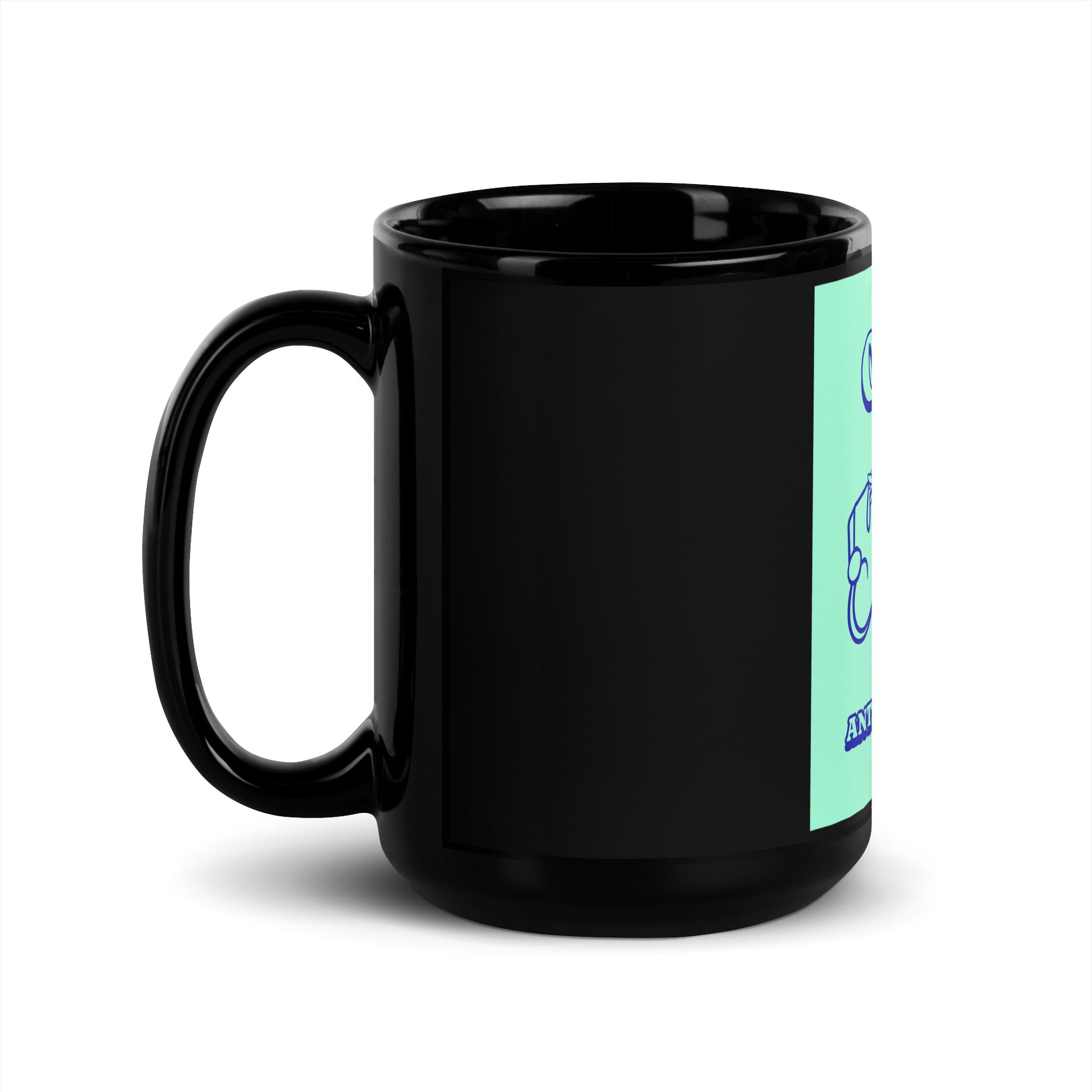 Streetart Graffiti Cartoon | Antisemitism | Black Glossy Mug