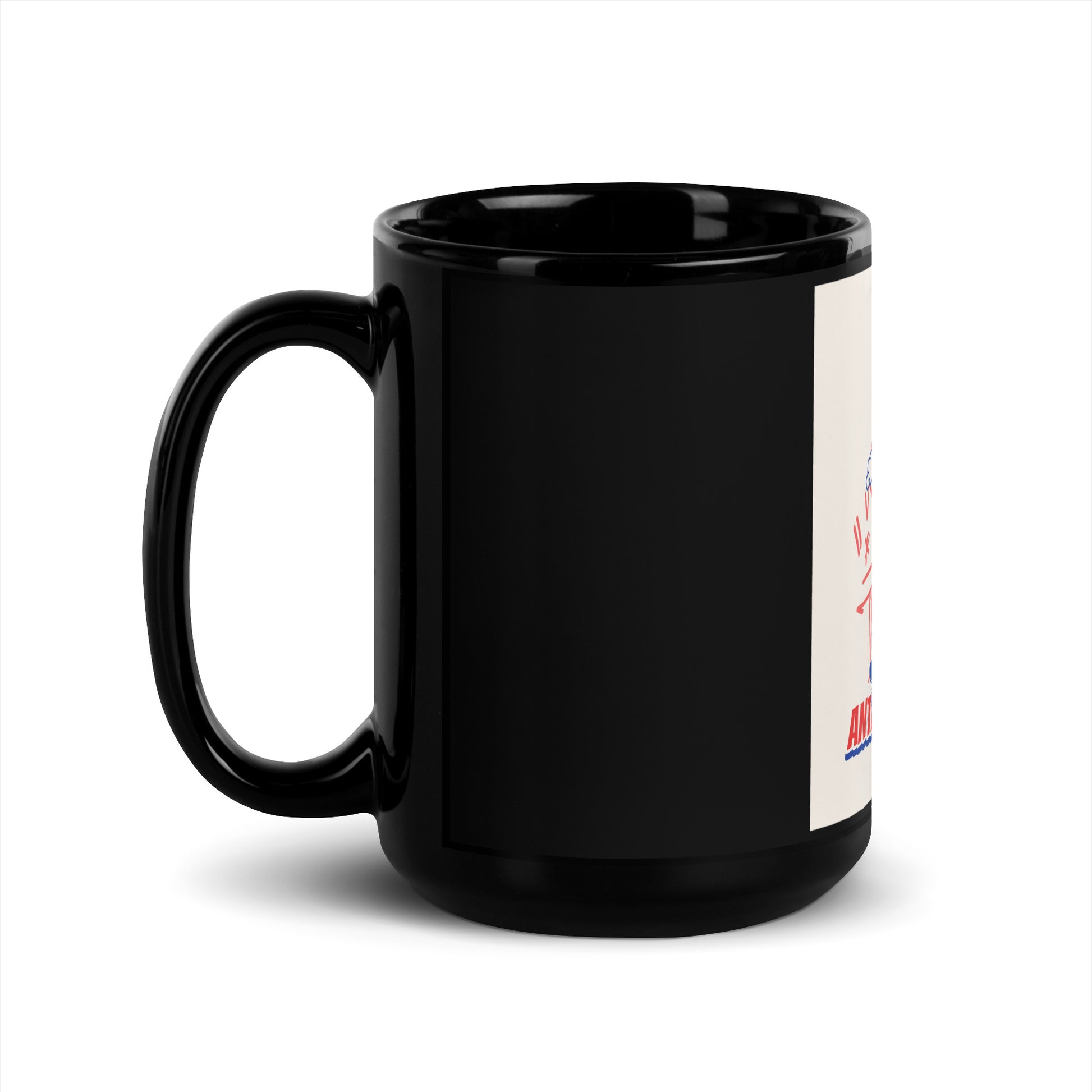 Streetart Graffiti Cartoon | Antisemitism | Black Glossy Mug
