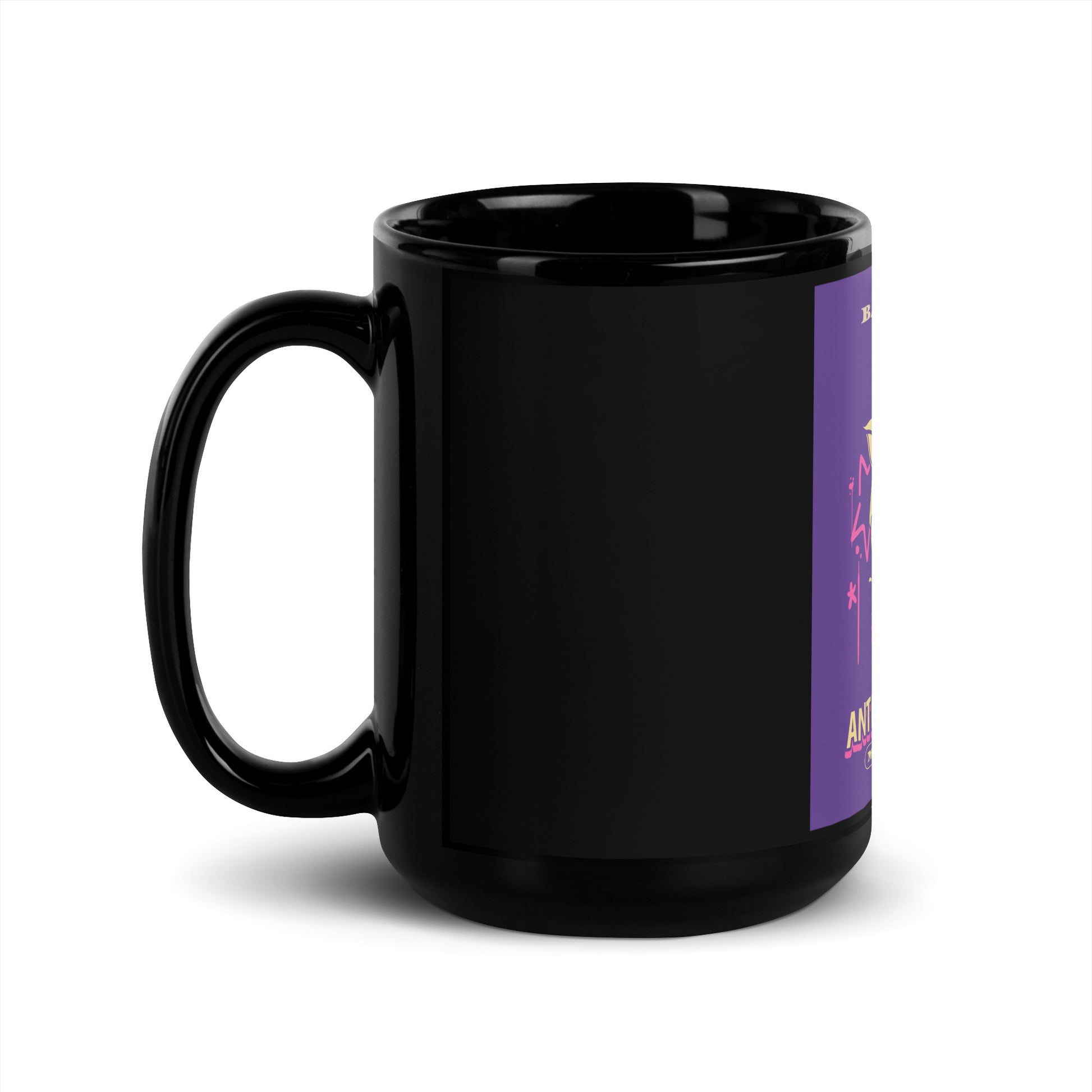 Streetart Graffiti Cartoon | Antisemitism | Black Glossy Mug